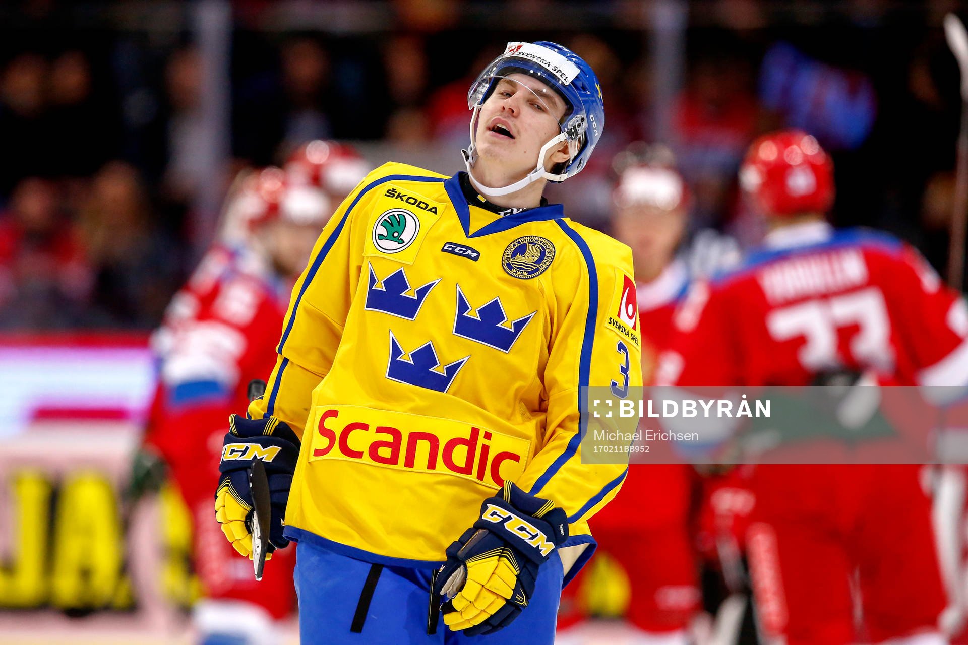 Sveriges Sebastian Aho deppar