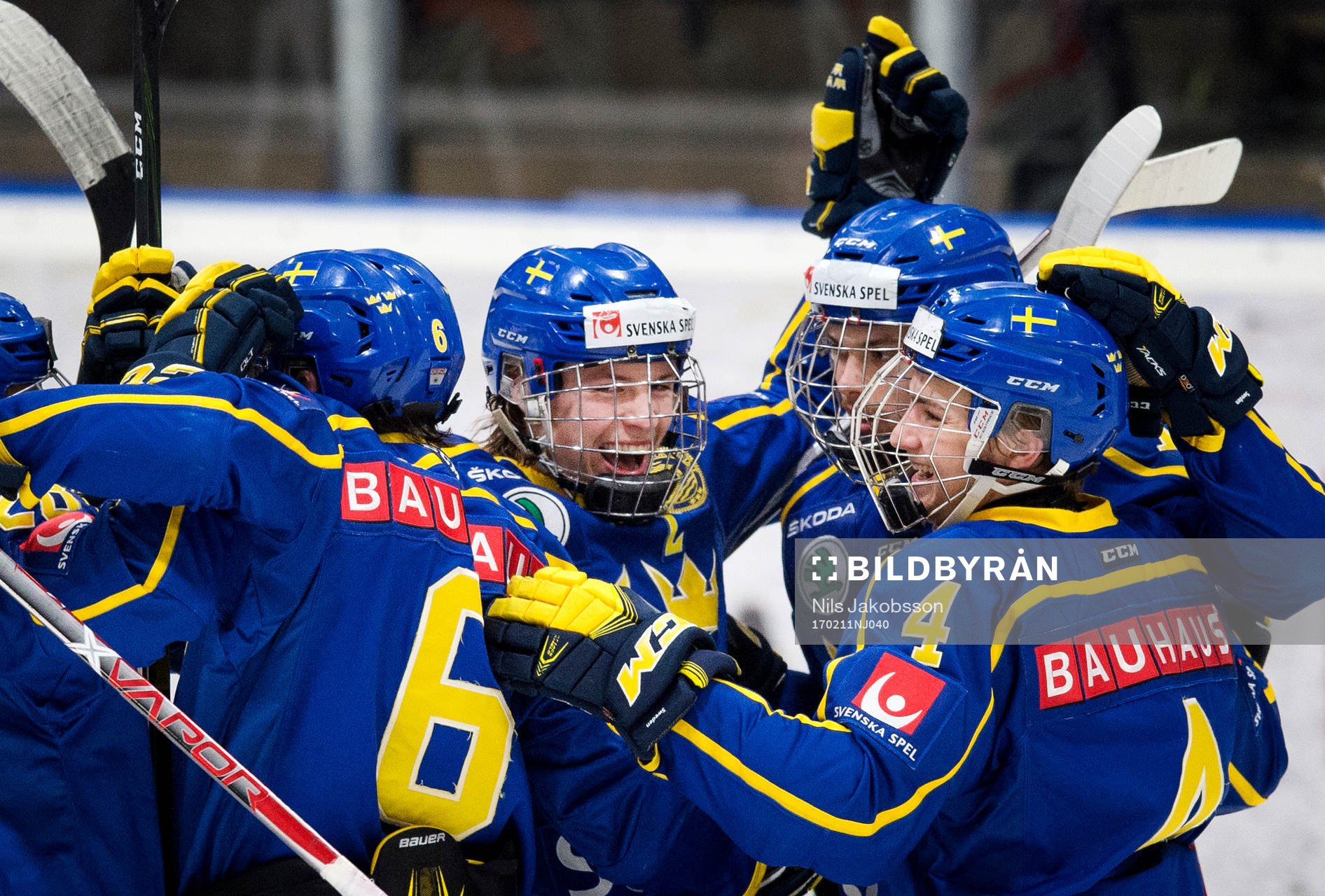 Sveriges Tomothy Liljegren, Rickard Hugg (mitten) Erik