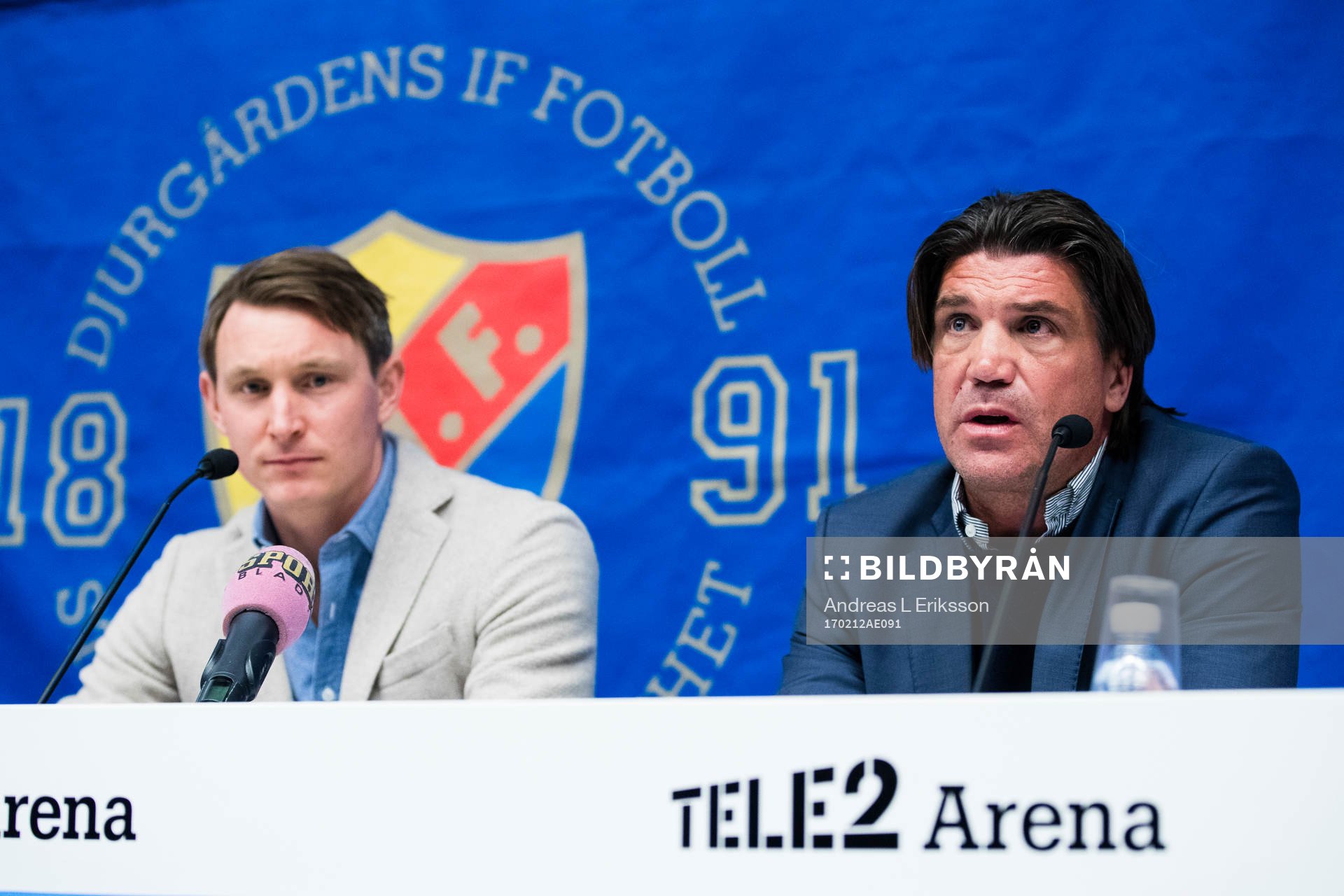 Djurgårdens Kim Källström och sportchef Bo Andersson på