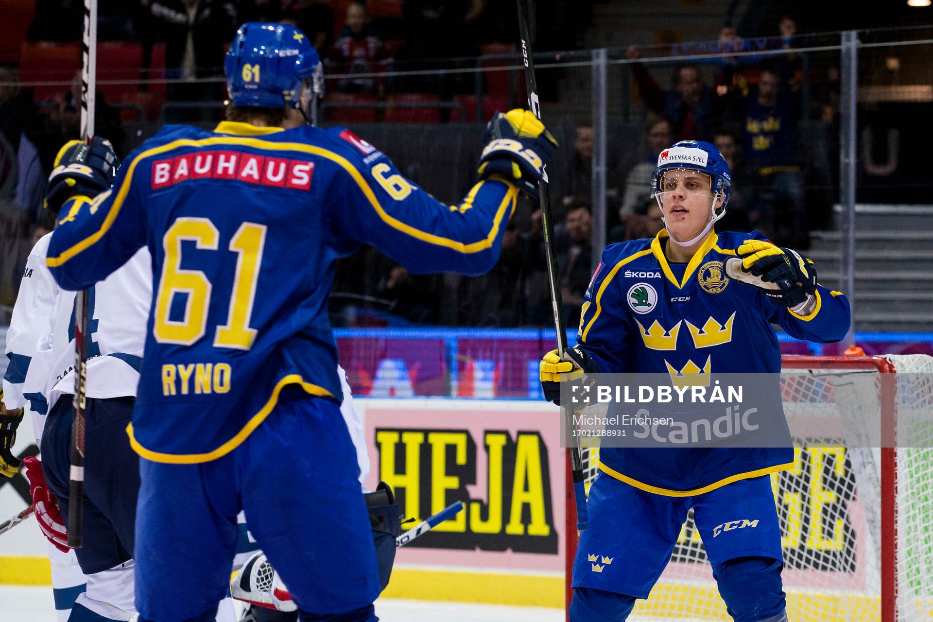 Sveriges Johan Ryno jublar