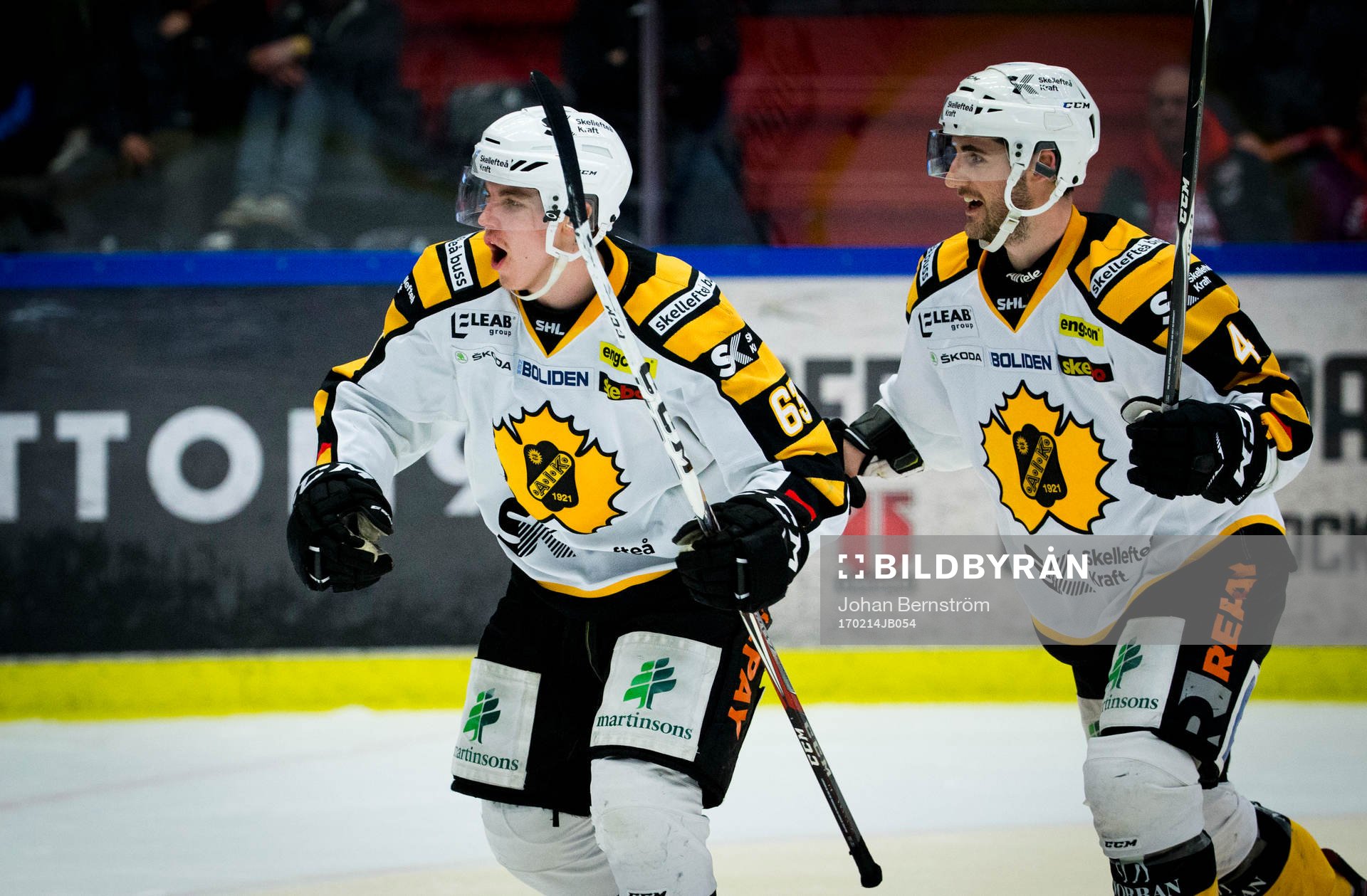 Skellefteås Sebastian Aho gör seger målet 1-2 och jublar