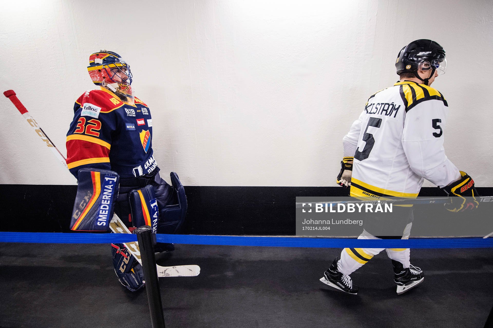 Djurgårdens målvakt Mikael Tellqvist och Brynäs Lukas