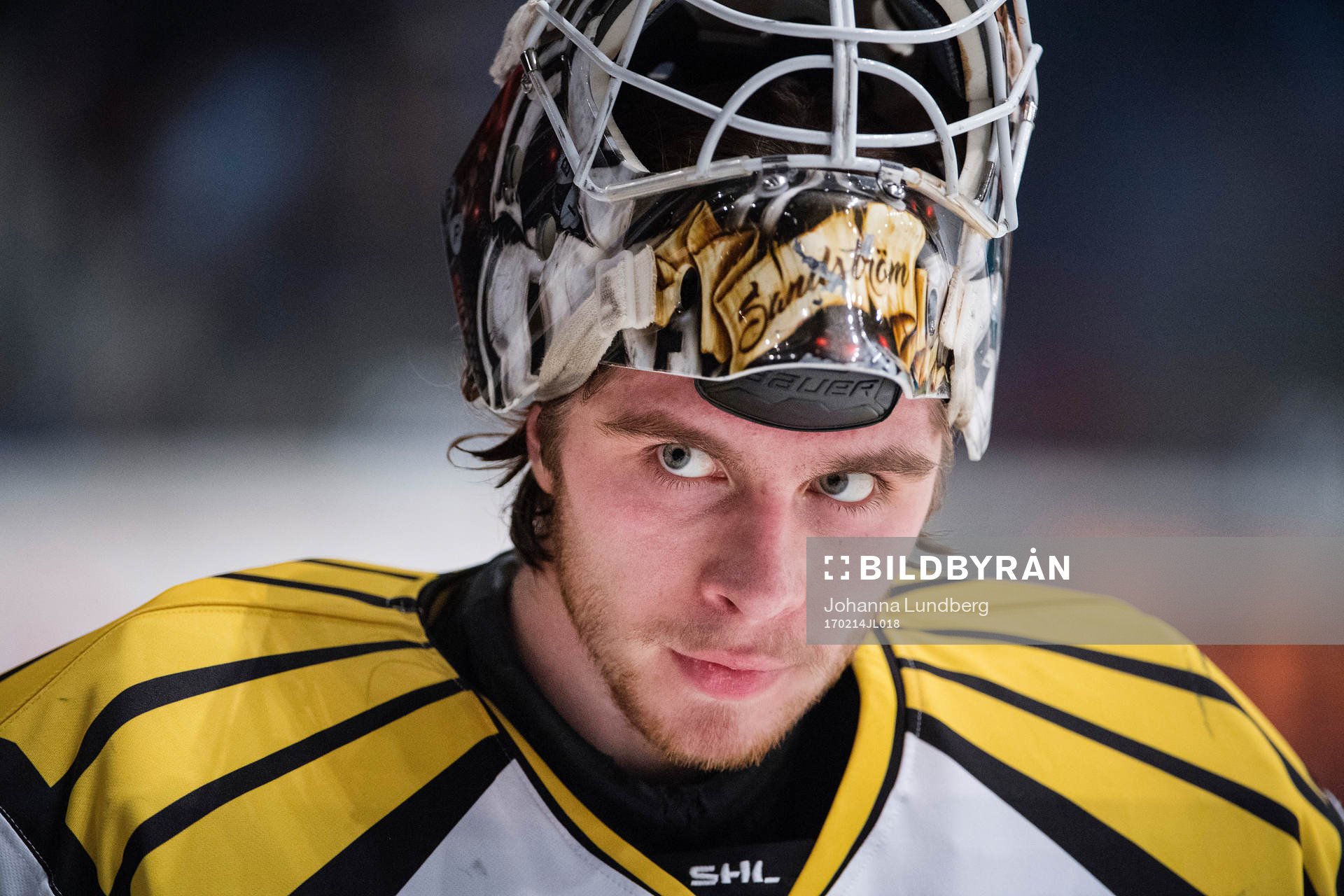 Brynäs målvakt Felix Sandström deppar