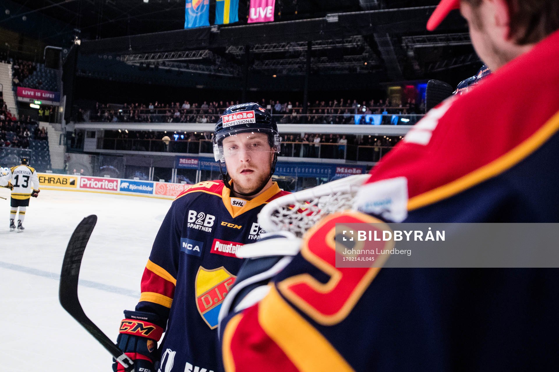 Djurgårdens Linus Hultström jublar