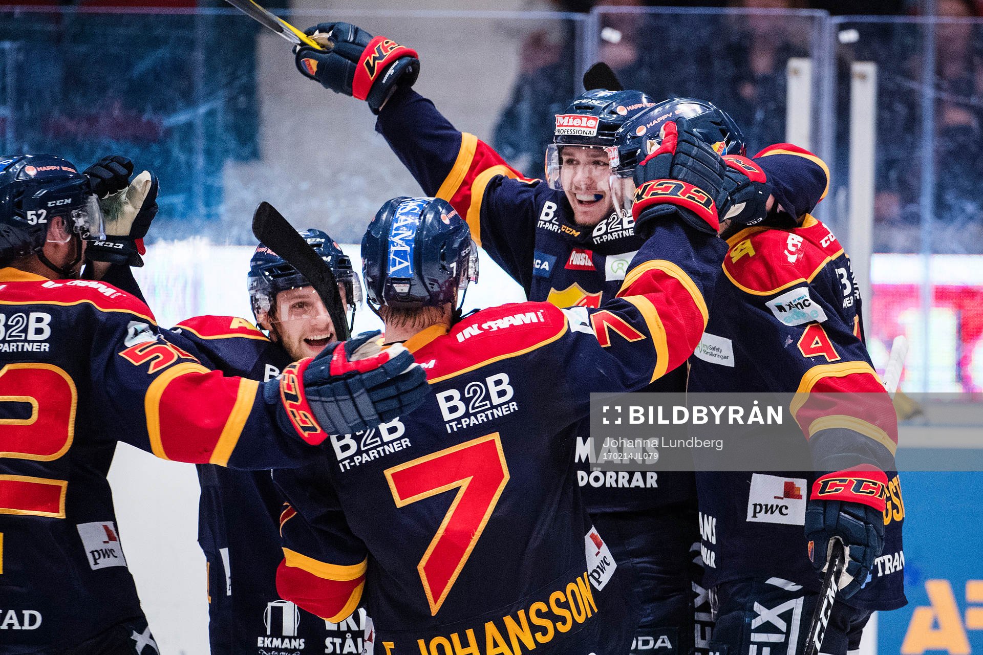 Djurgårdens Linus Johansson jublar