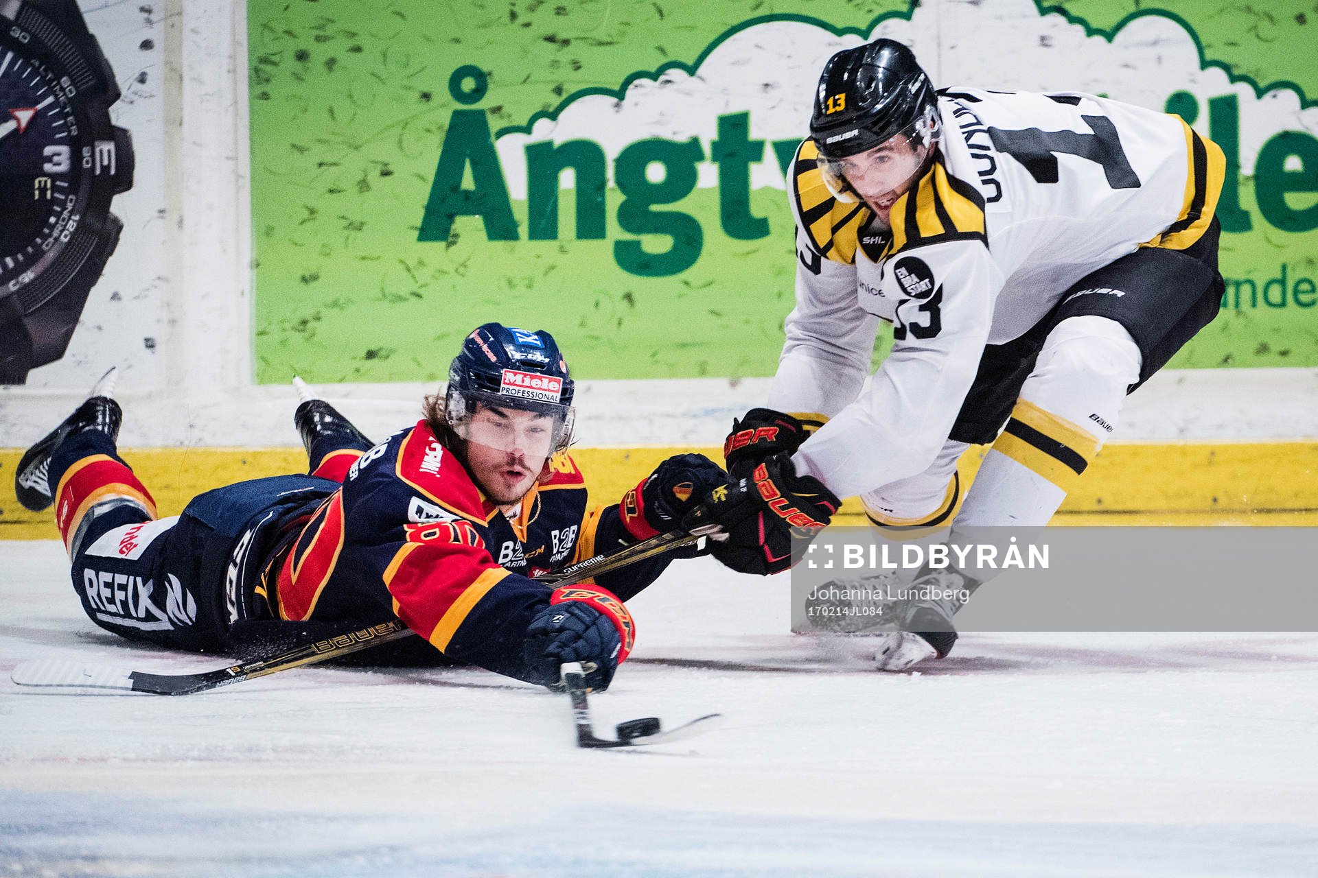 Djurgårdens Gustav Possler och Brynäs Ryan Gunderson