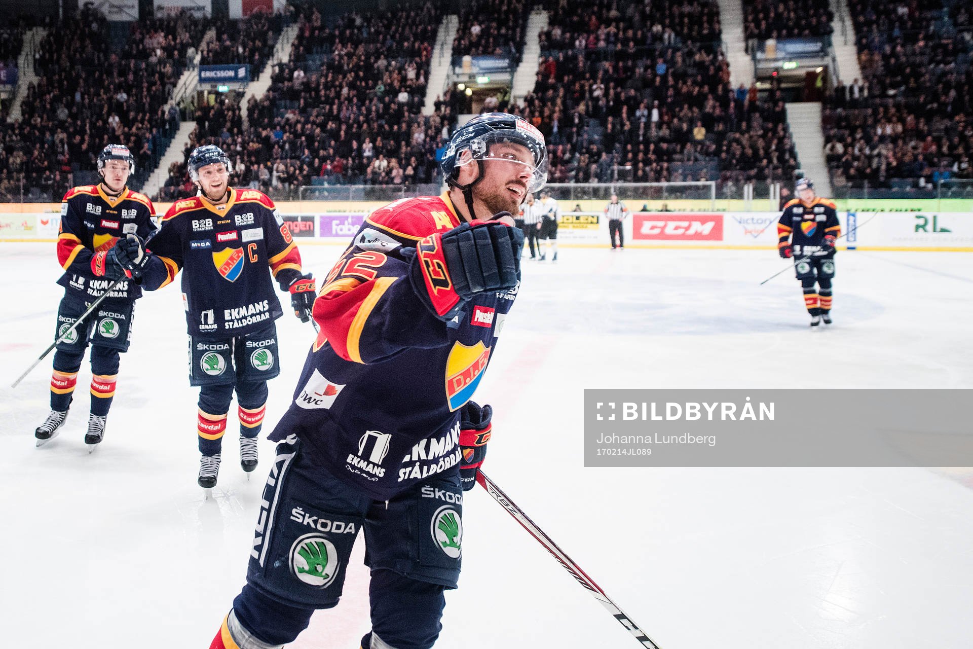 Djurgårdens Mikael Ahlén jublar