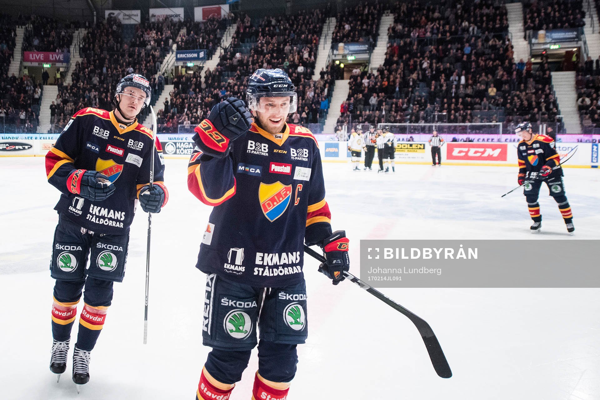 Djurgårdens Calle Ridderwall jublar