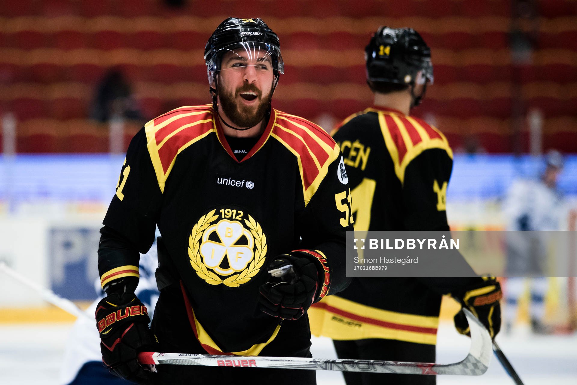 Brynäs Marc Zanetti före en ishockeymatch i SHL mellan