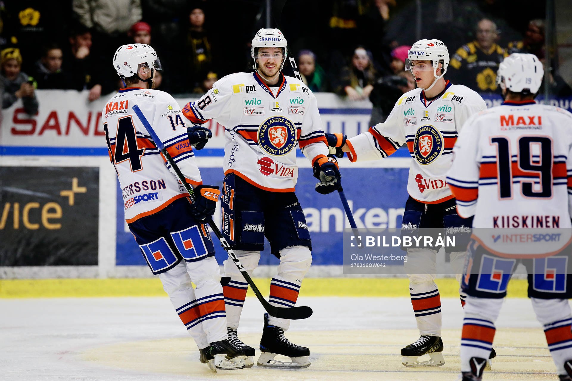 Växjös Dennis Everberg, Emil Pettersson och Philip Holm