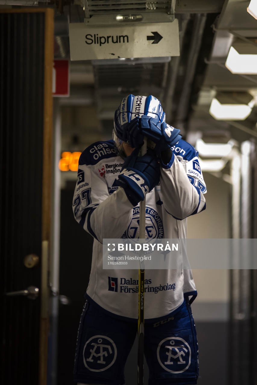 Leksands Eric Castonguay före en ishockeymatch i SHL