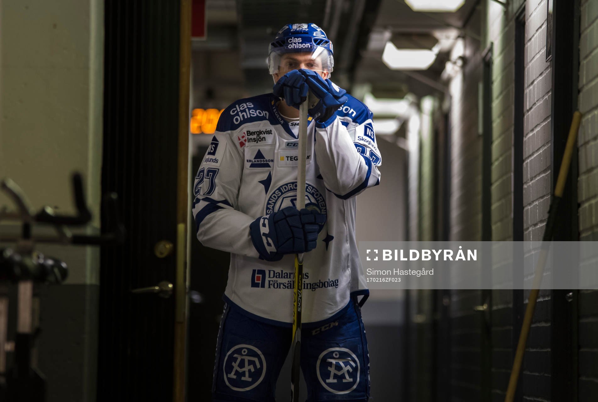 Leksands Eric Castonguay före en ishockeymatch i SHL