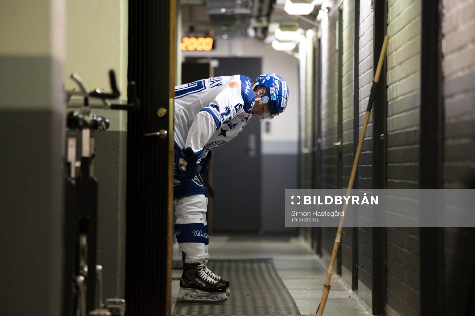 Leksands Eric Castonguay före en ishockeymatch i SHL