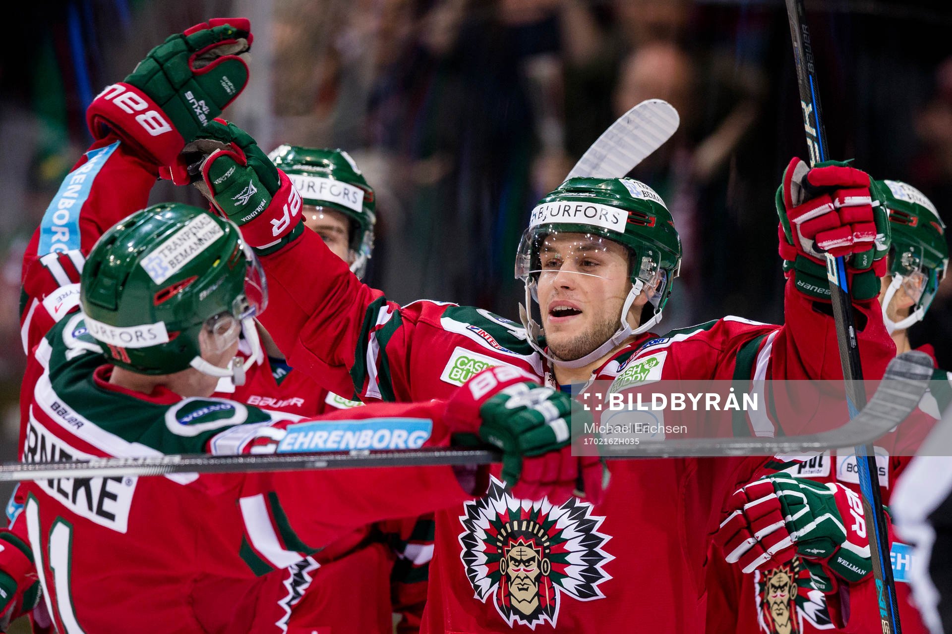 Frölundas Mattias Nörstebö jublar