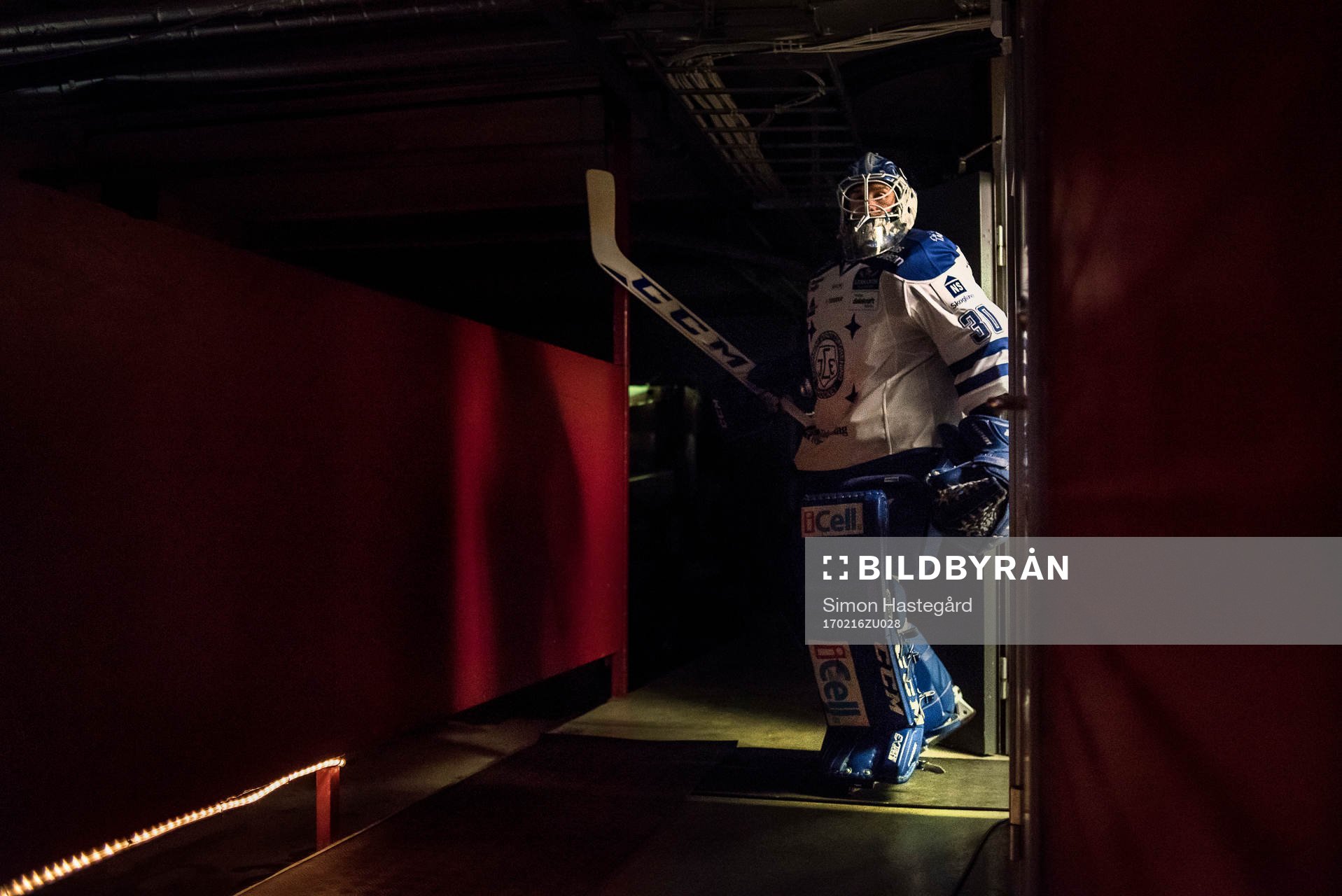 Leksands målvakt Henrik Haukeland före en ishockeymatch i
