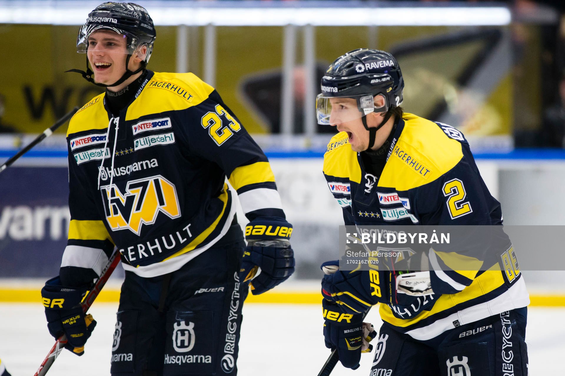 s Lias Andersson, Kristofer Berglund jublar