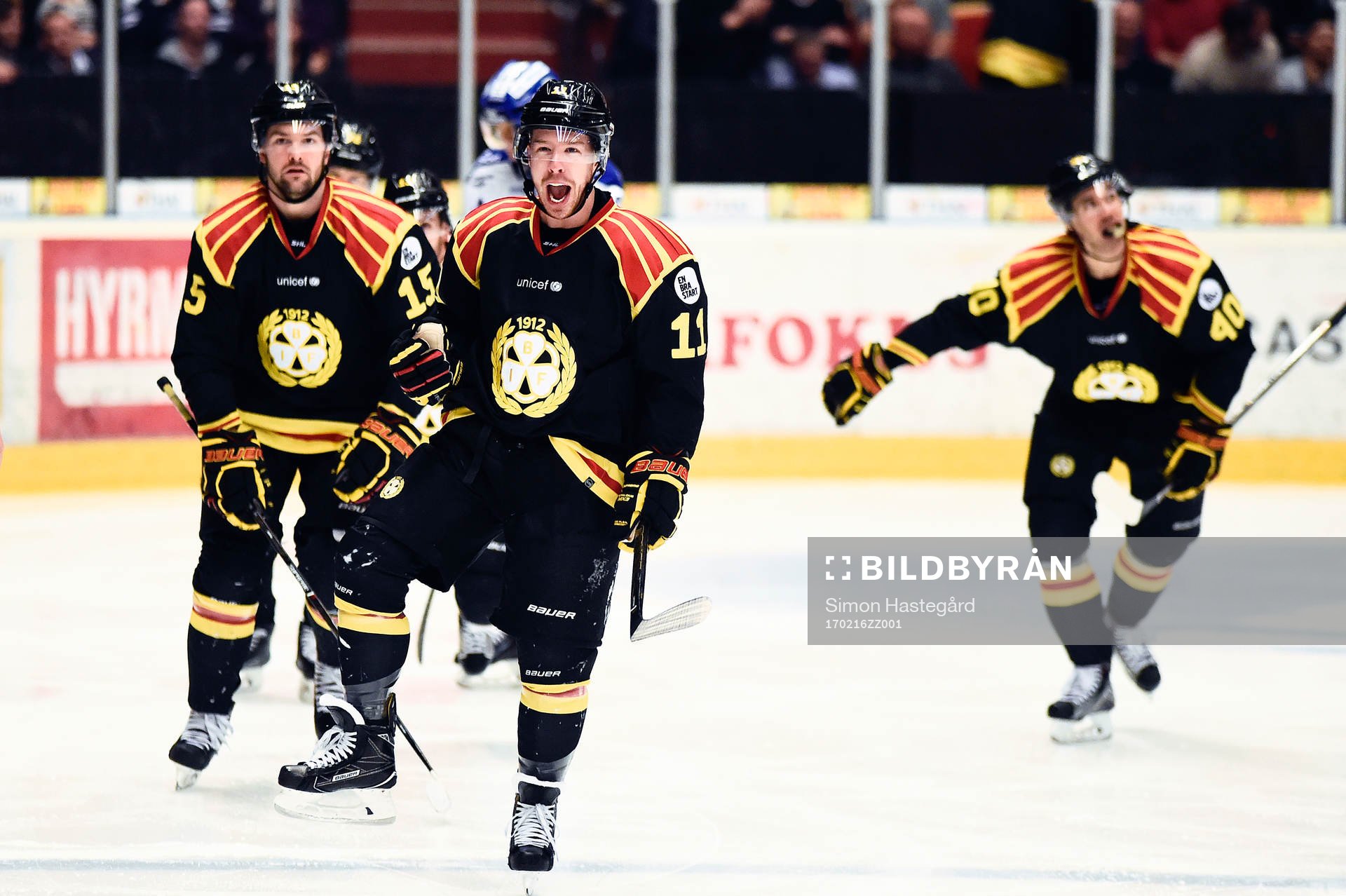 Brynäs Kevin Clark jublar