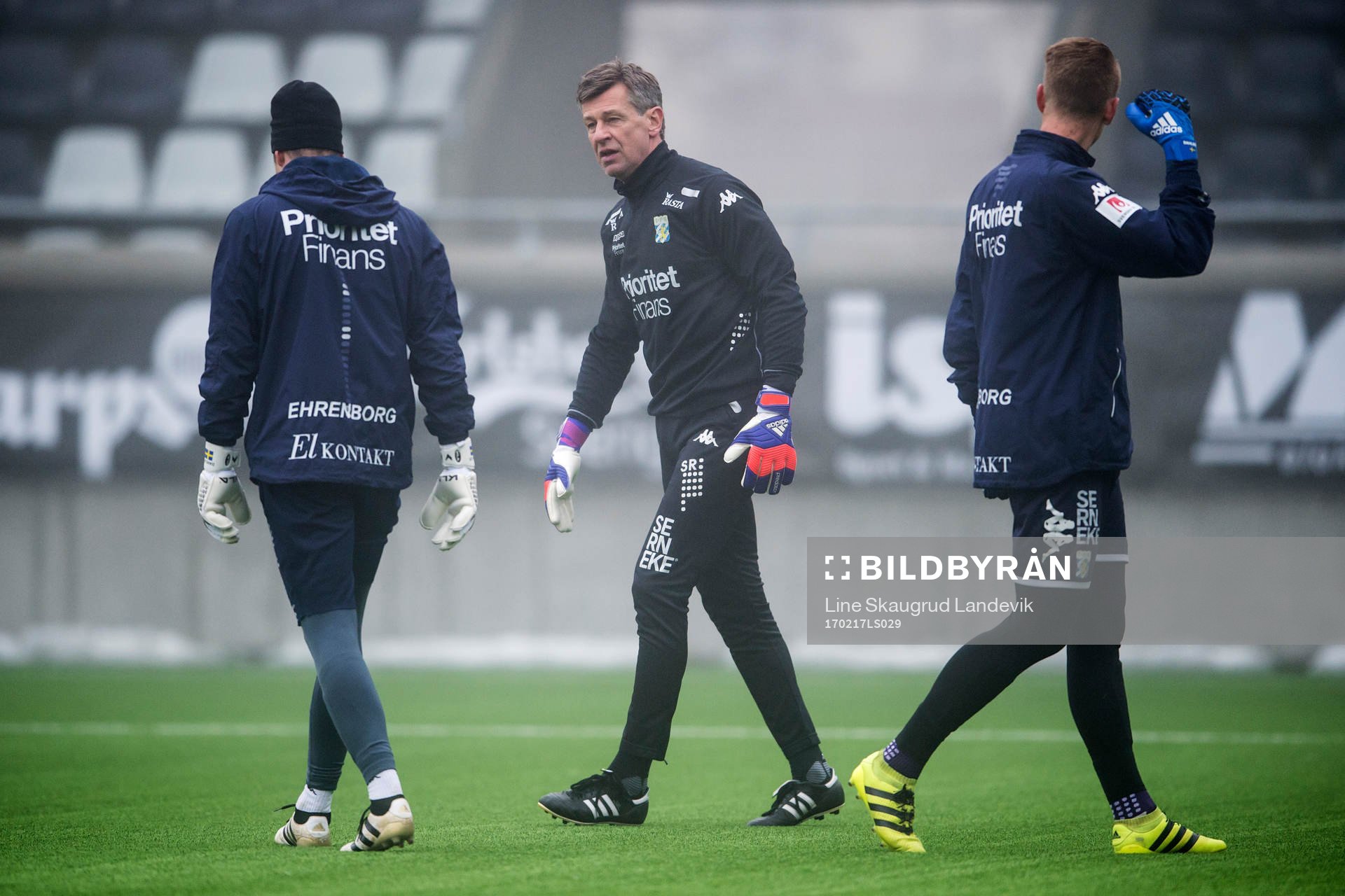 Målvakt Erik Dahlin, målvaktstränare Stefan Remnér och