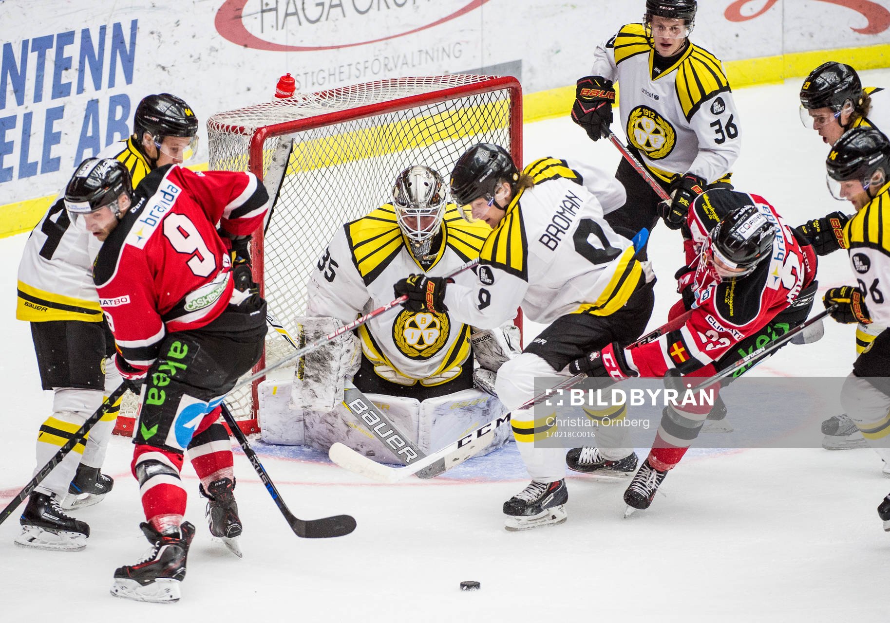 Malmö Redhawks Frederik Storm och Christoffer Forsberg mot
