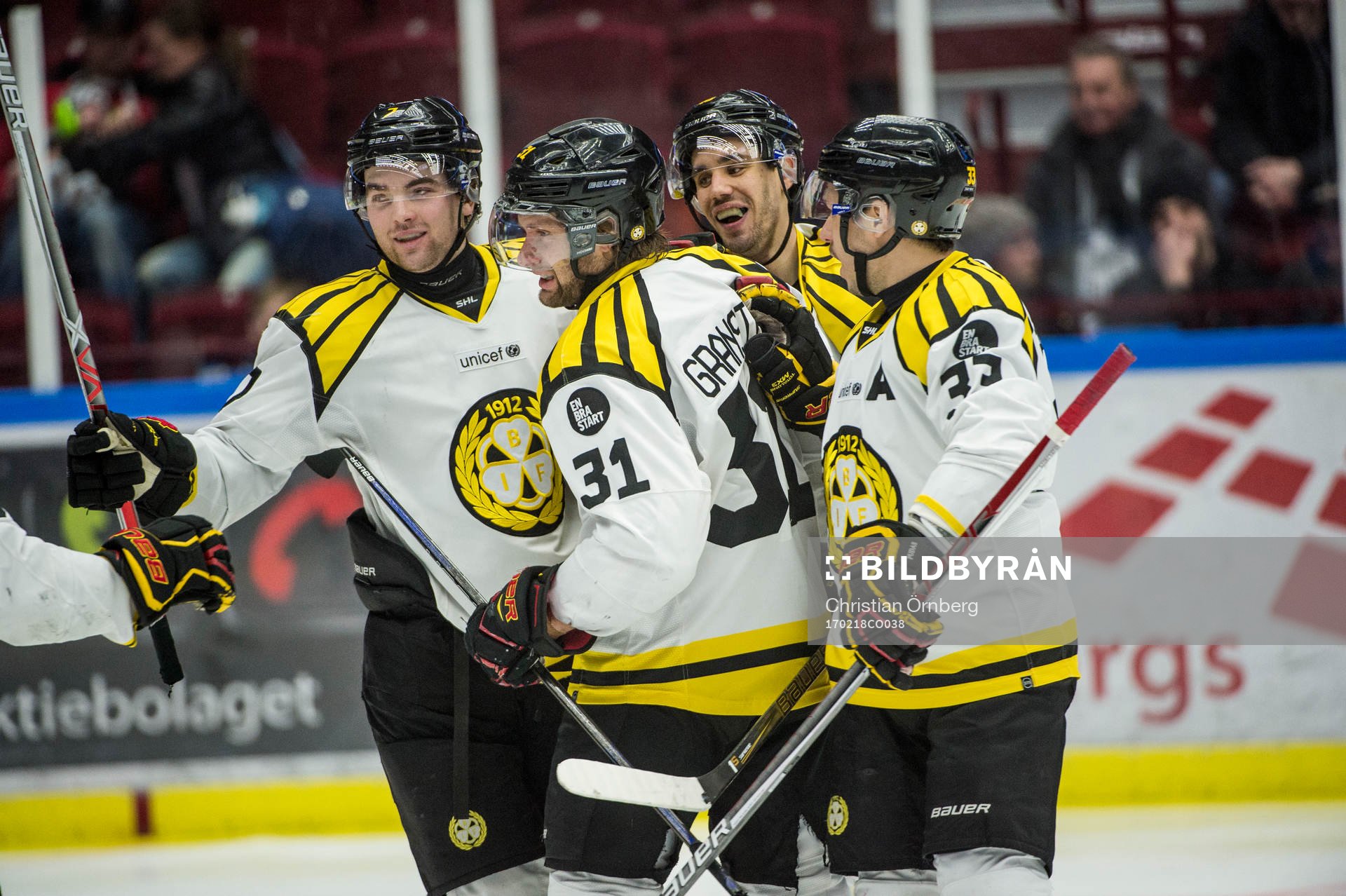 Brynäs Jonathan Granström jublar