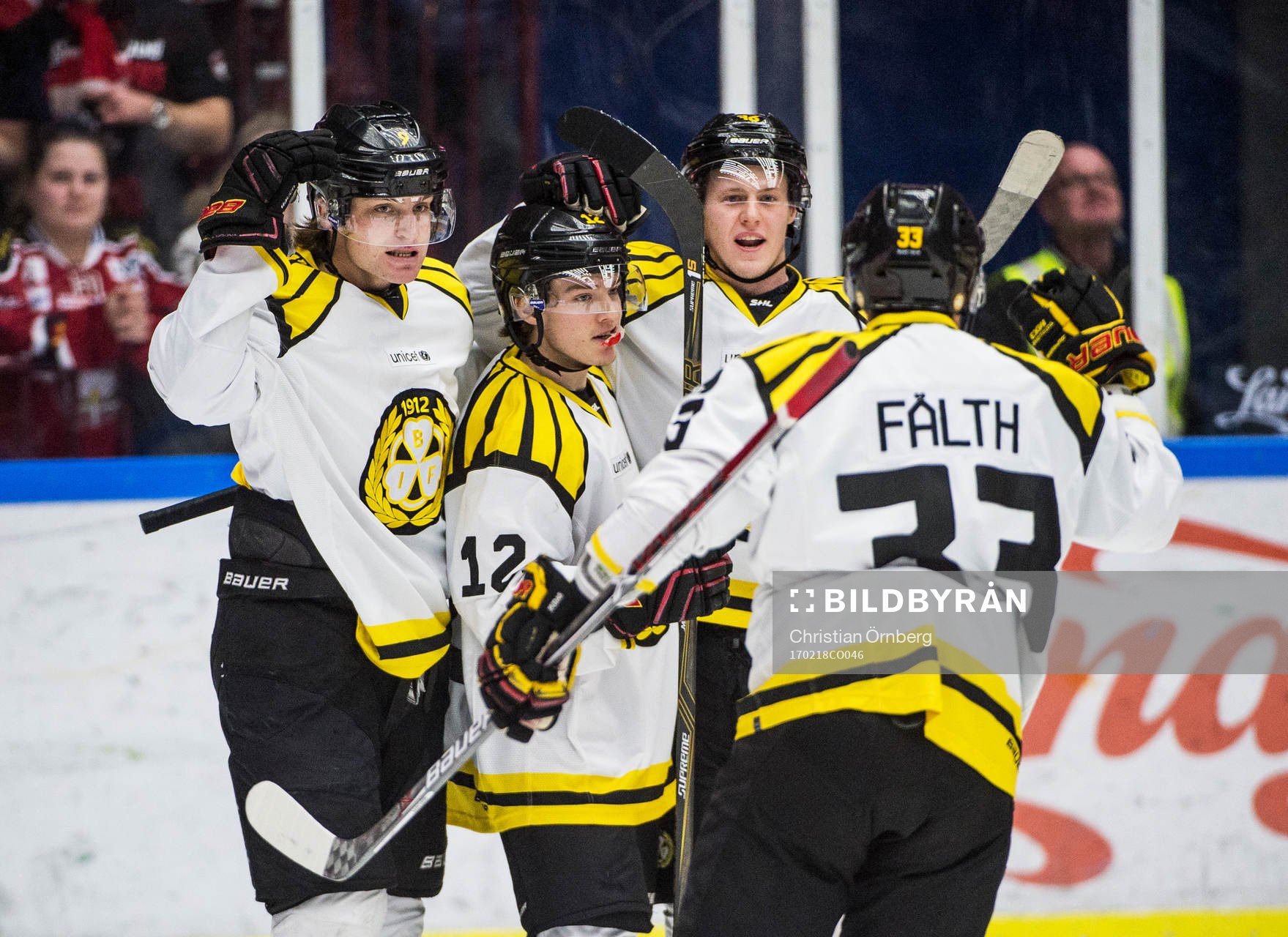 Brynäs Erik Broman, Samuel Asklöf, Linus Ölund och Elias