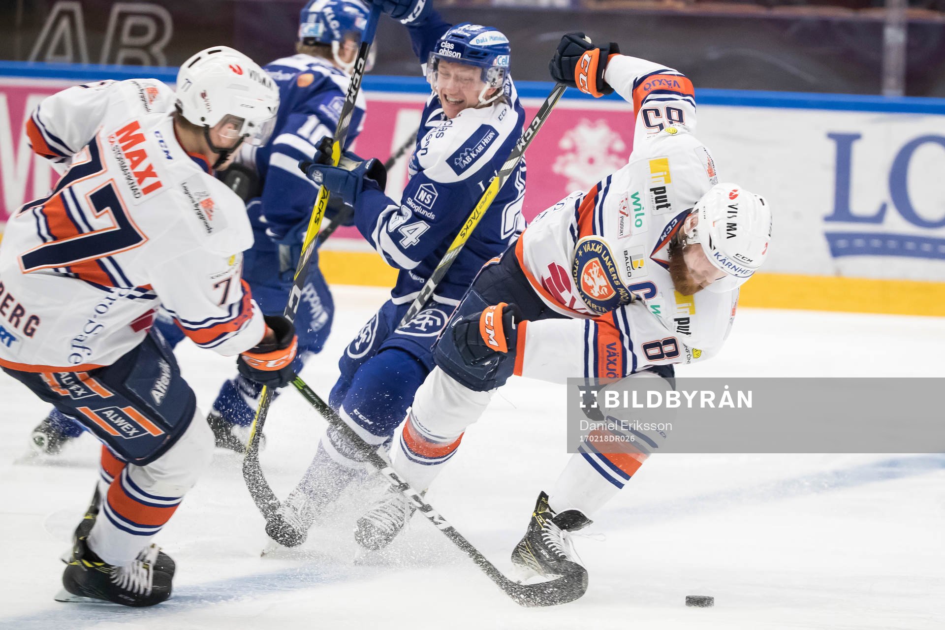 Växjös Liam Reddox och Pontus Netterberg och Leksands
