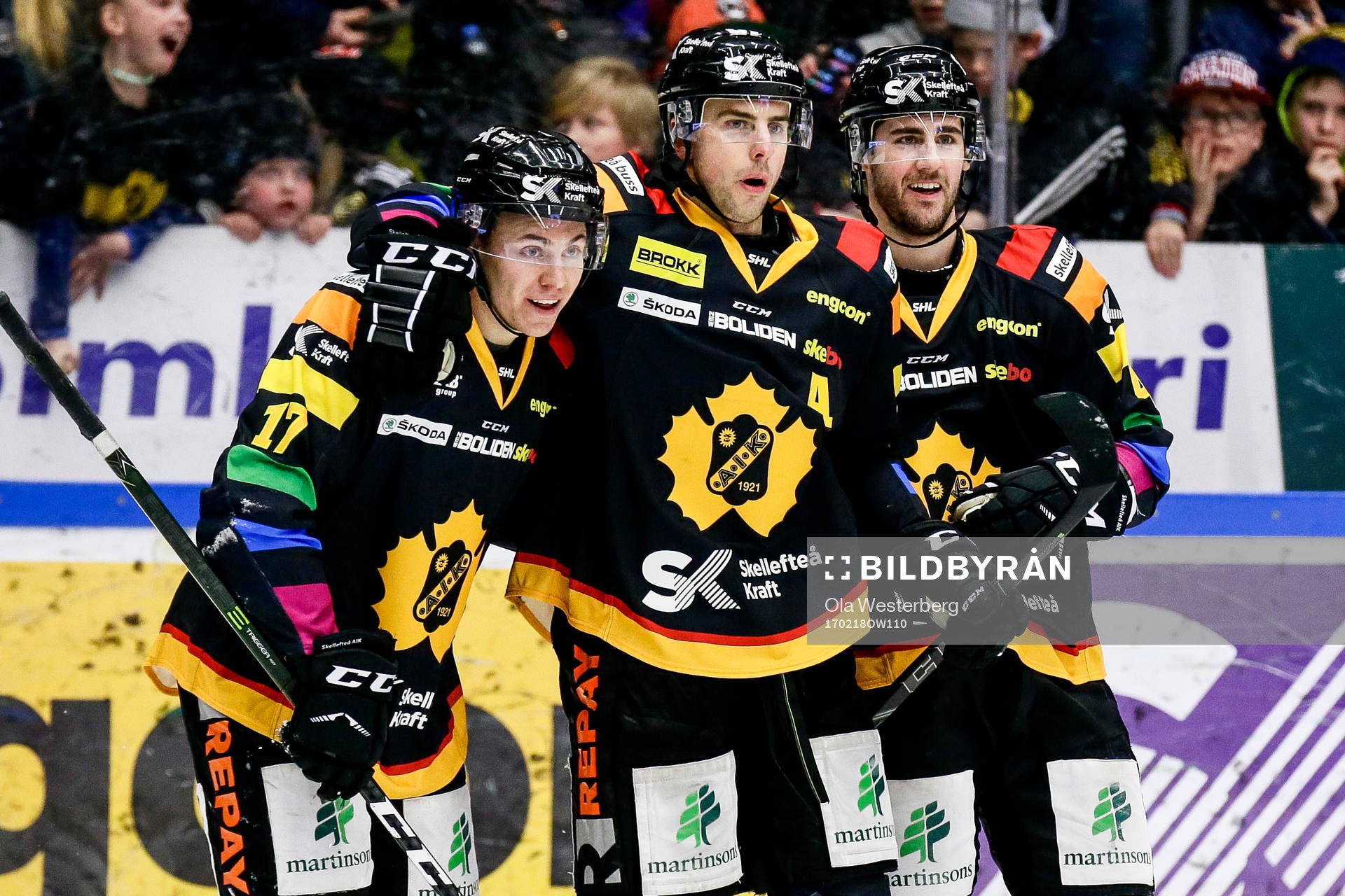 Skellefteås Pär Lindholm , Joakim Lindström och Bud
