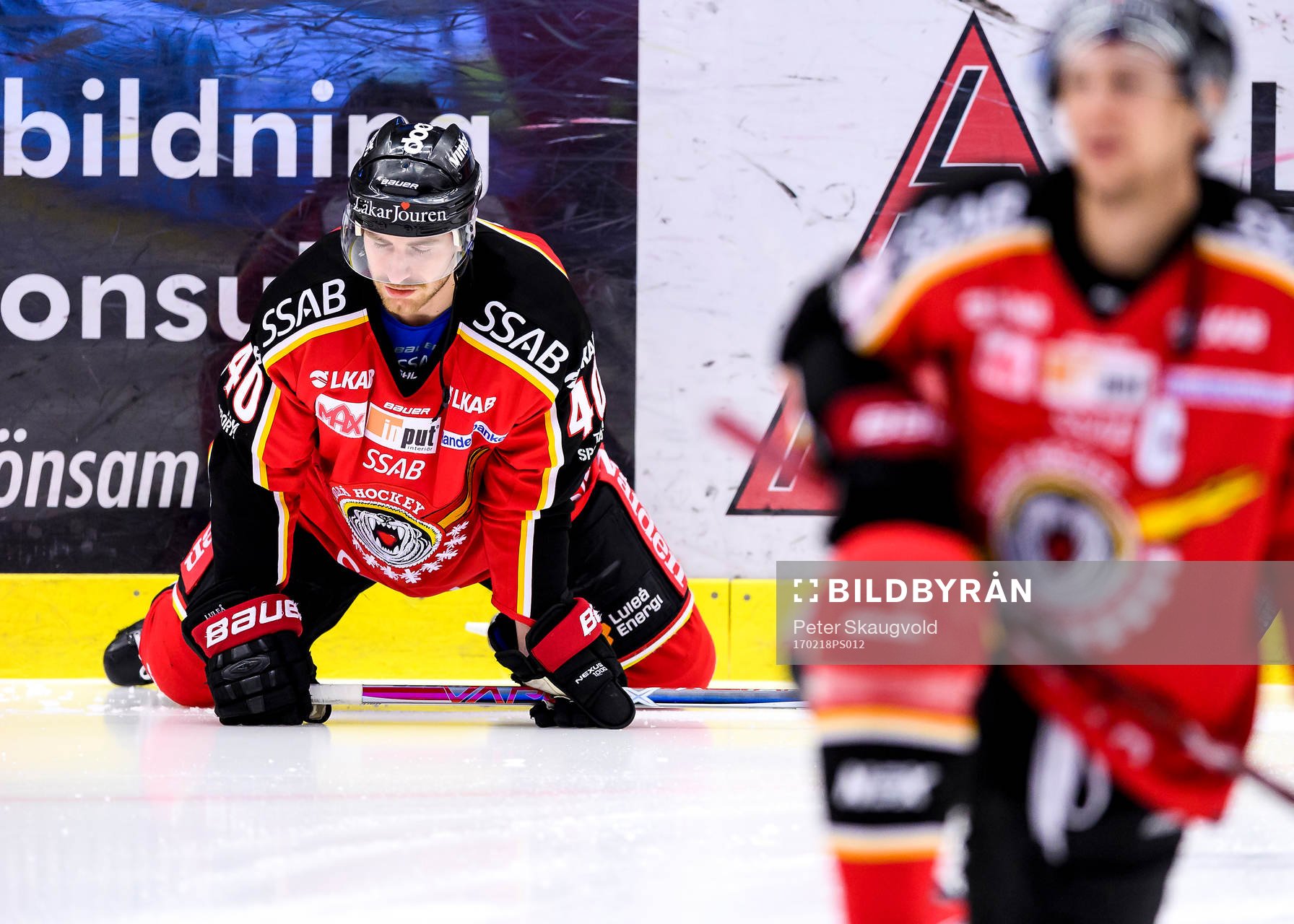 Luleås Kael Mouillierat på uppvärmningen