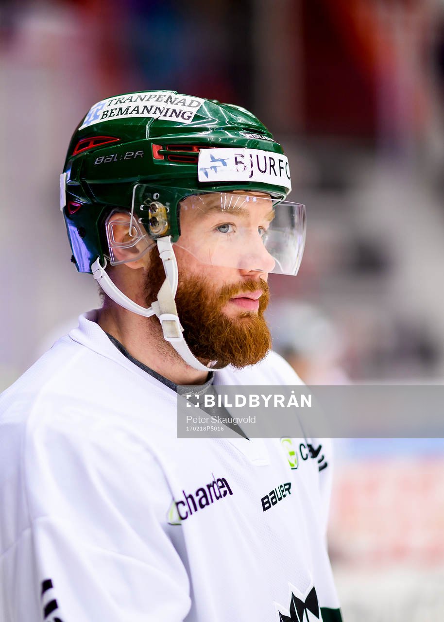 Frölundas Robin Figren på uppvärmningen