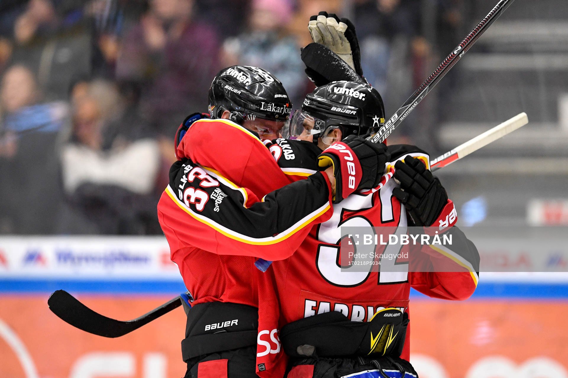 Luleås Christopher Mastomäki och Karl Fabricius jublar