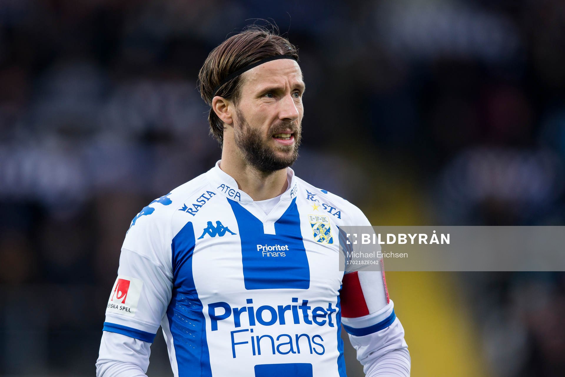 IFK Göteborgs Mattias Bjärsmyr innan fotbollsmatchen i