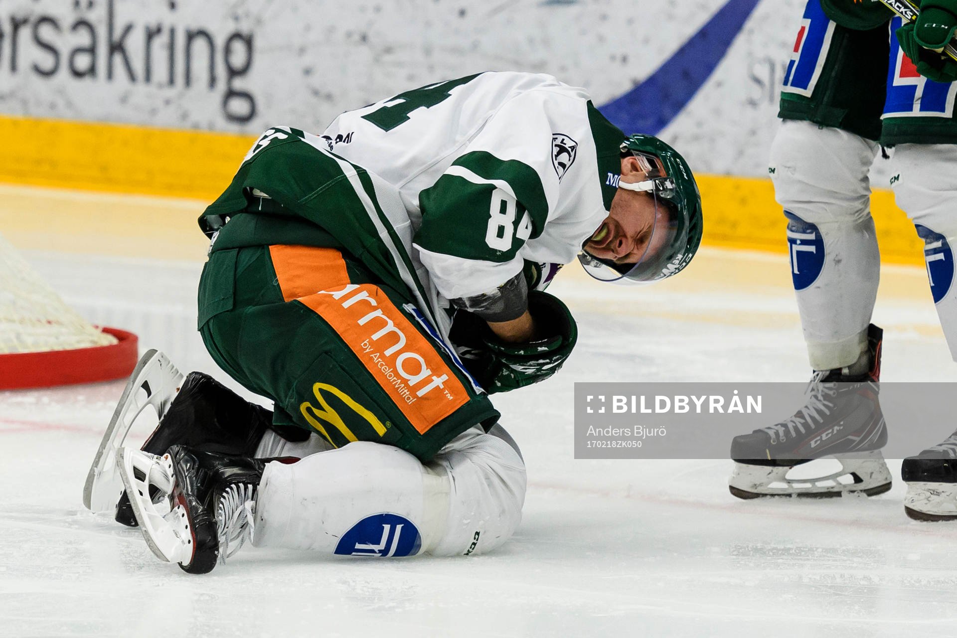 Färjestads Tomas Skogs har ont