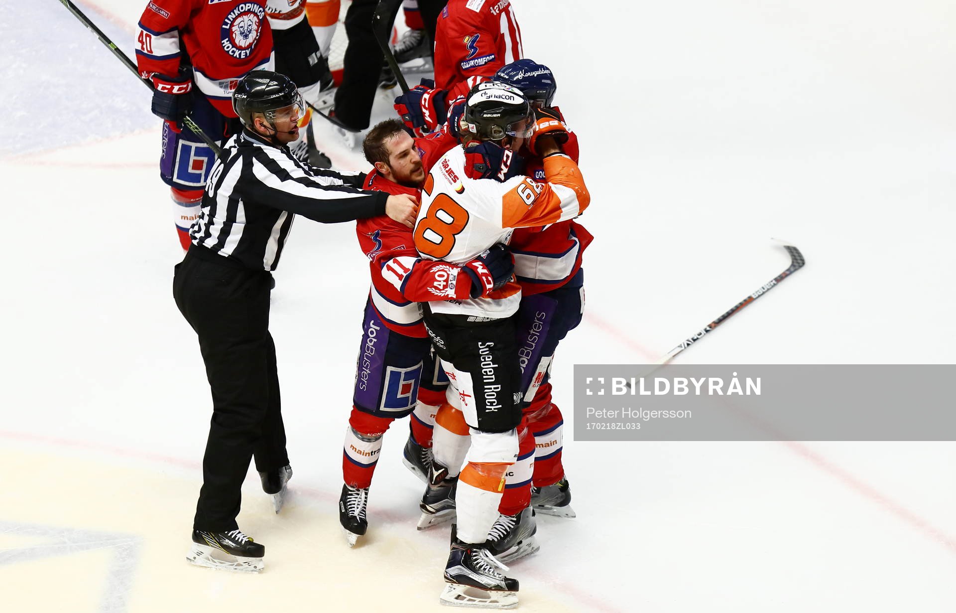 Bråk med Linköpings Garrett Roe och Karlskronas Daniel