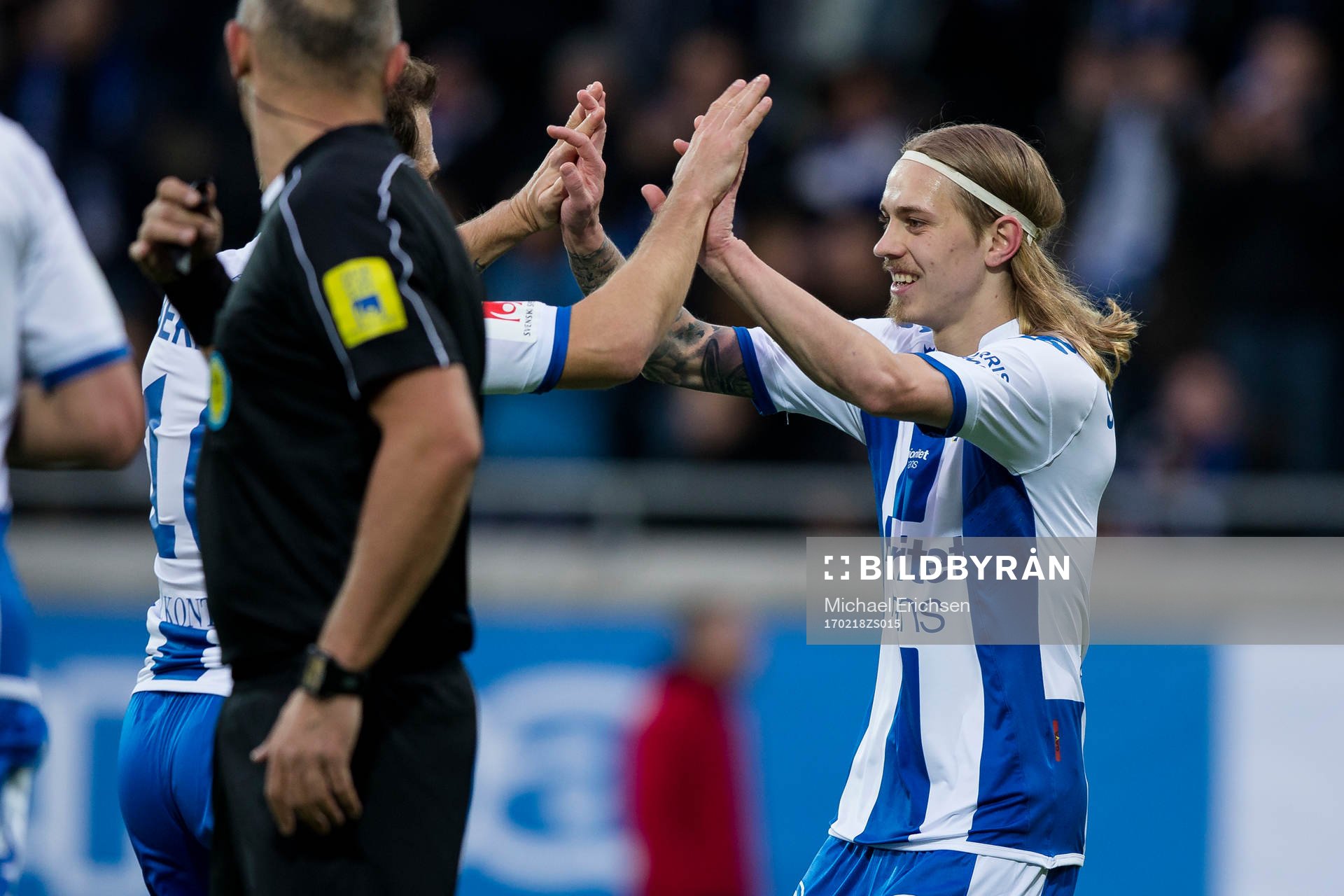 IFK Göteborgs Elias Mar Omarsson jublar ihop med Tobias