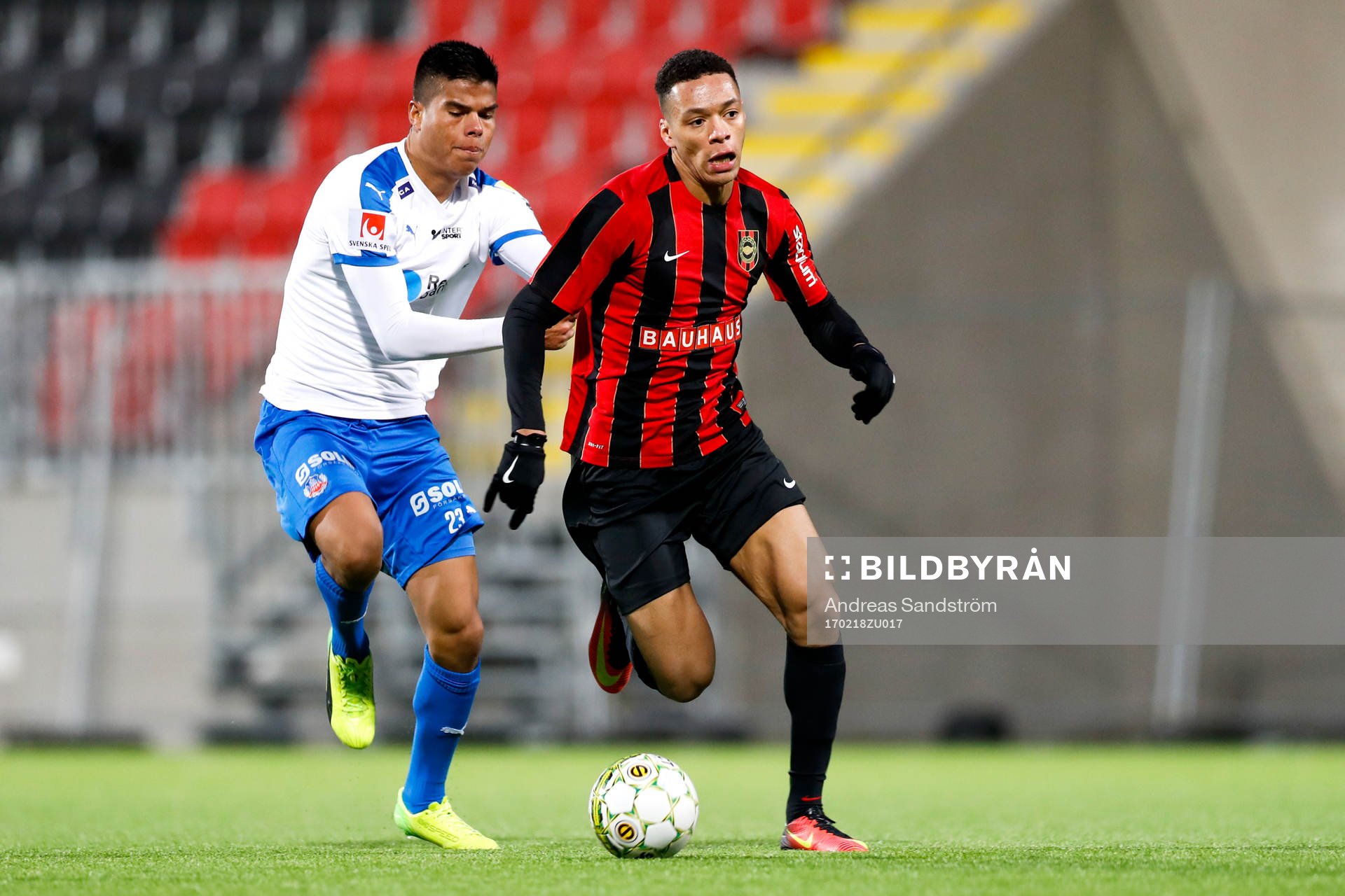 Brommapojkarnas Kevin Kabran och Helsingborgs Jonathan