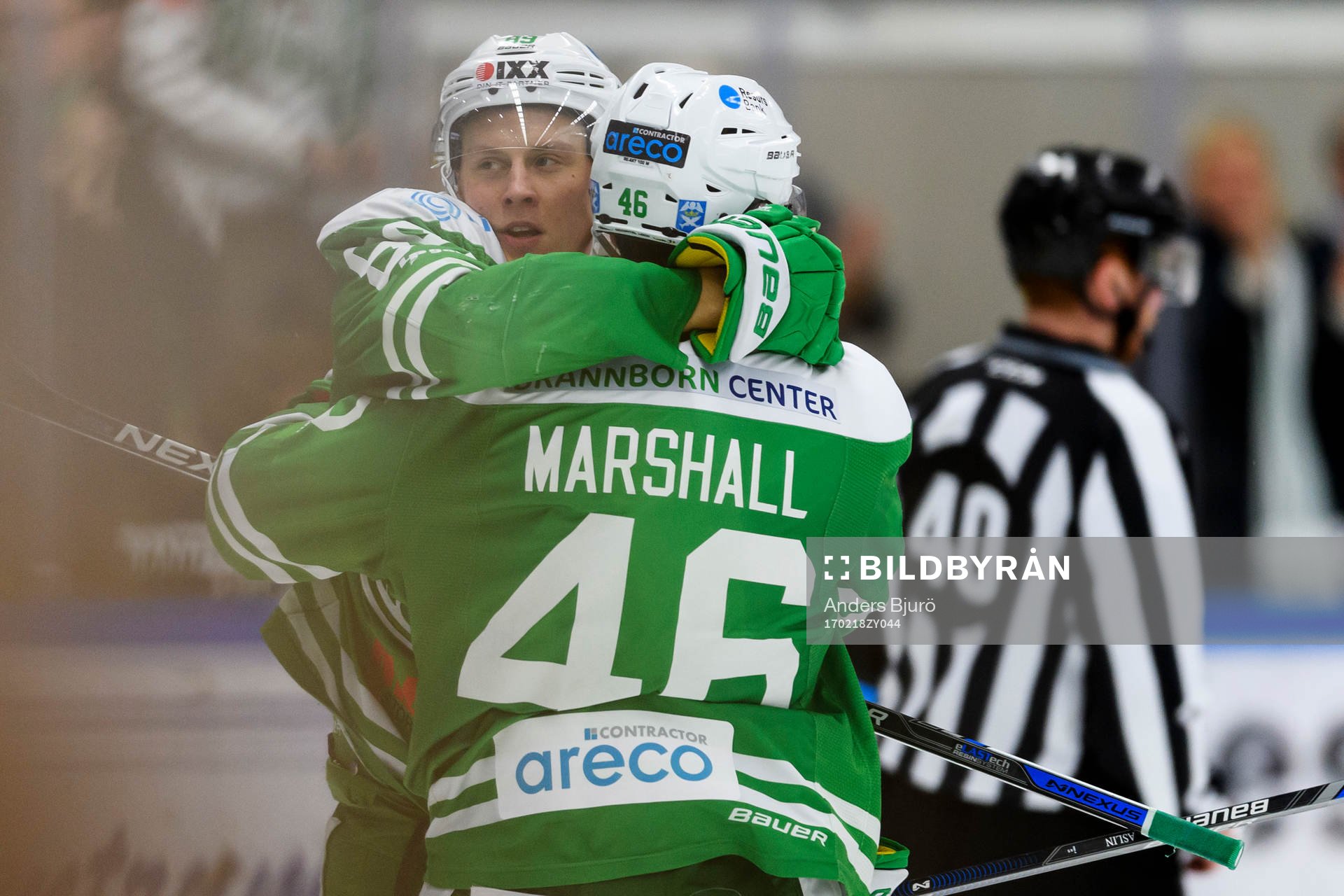 Rögles David Åslin och Kevin Marshall jublar