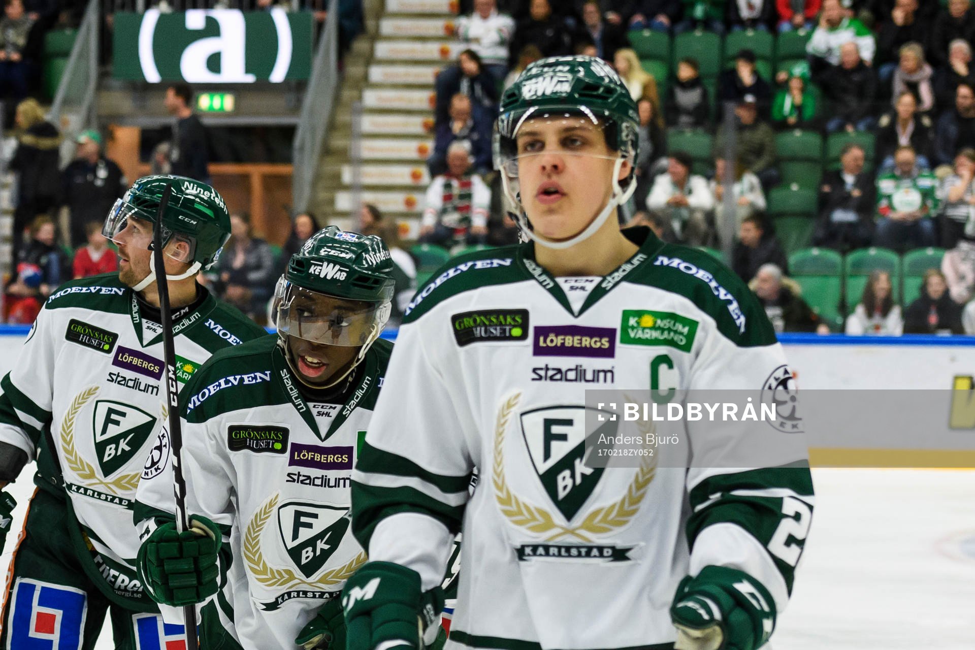 Färjestads spelare jublar