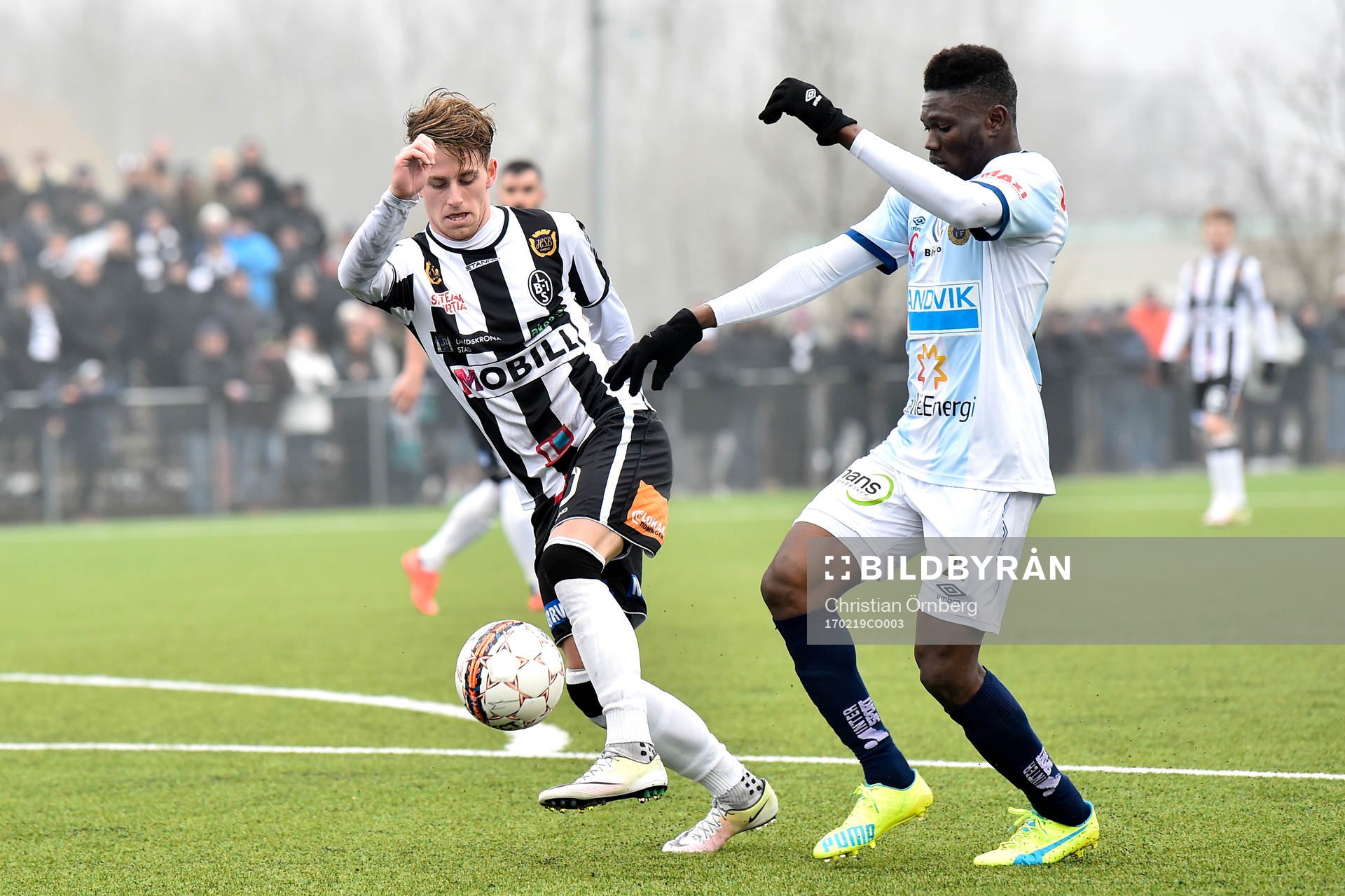 Landskronas Rasmus Alm och Gefles Kwame Bonsu