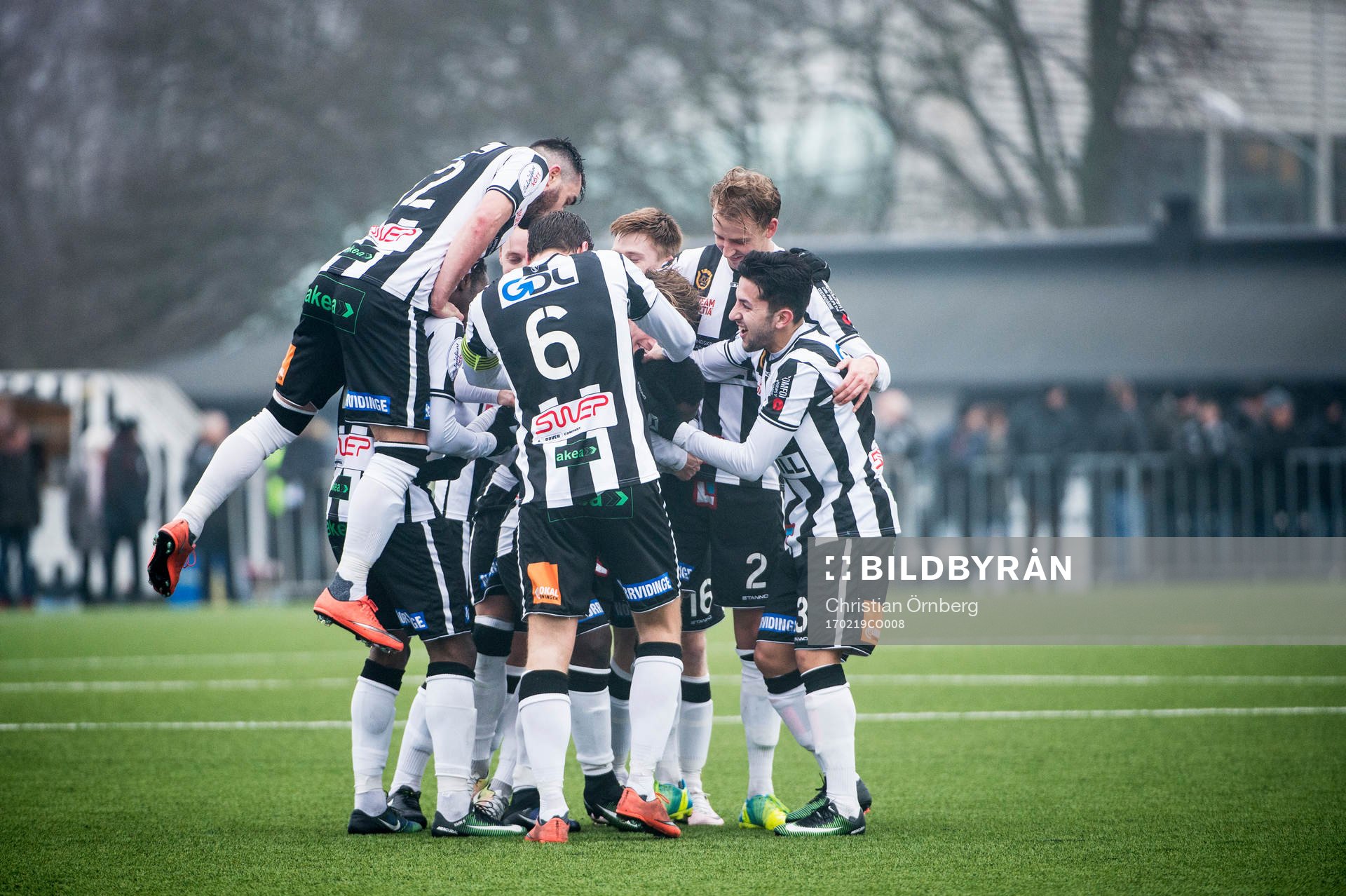 Landskronas spelare jublar