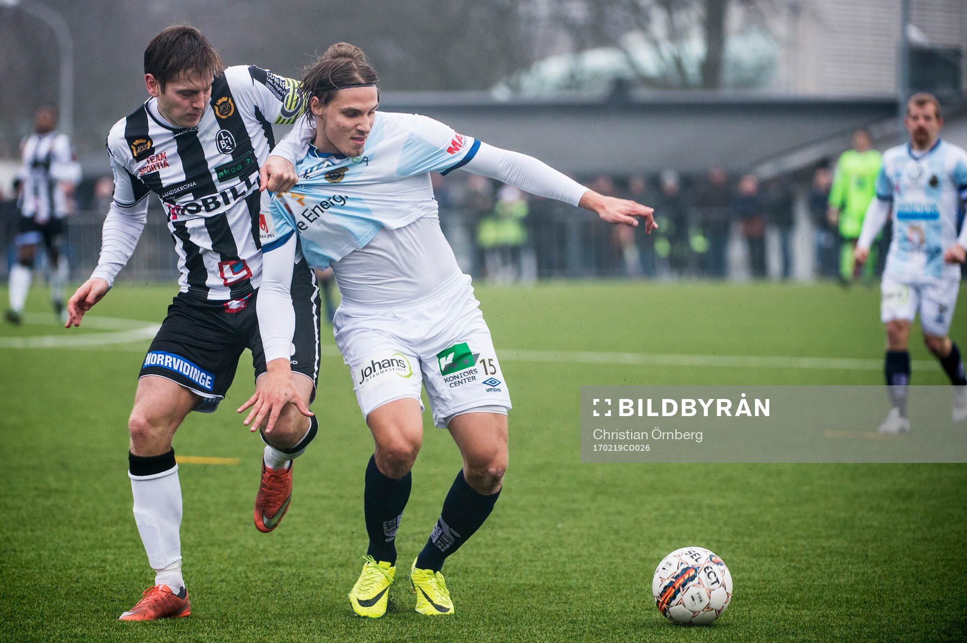 Landskronas Philip Andersson mot Gefles Jacob Hjelte