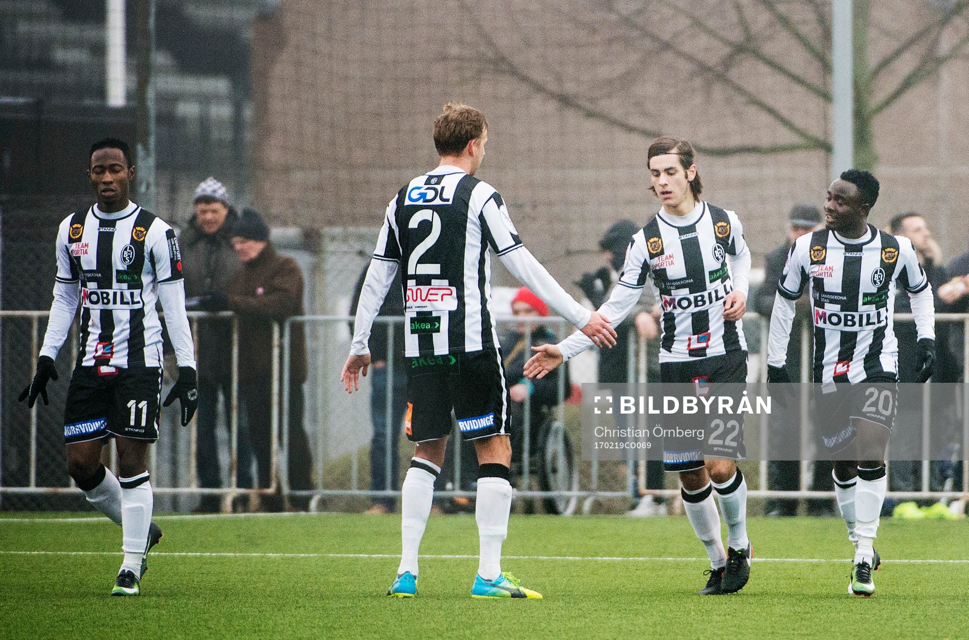 Landskronas Sadat Karim, Viktor Svensson, Adi Nalic och