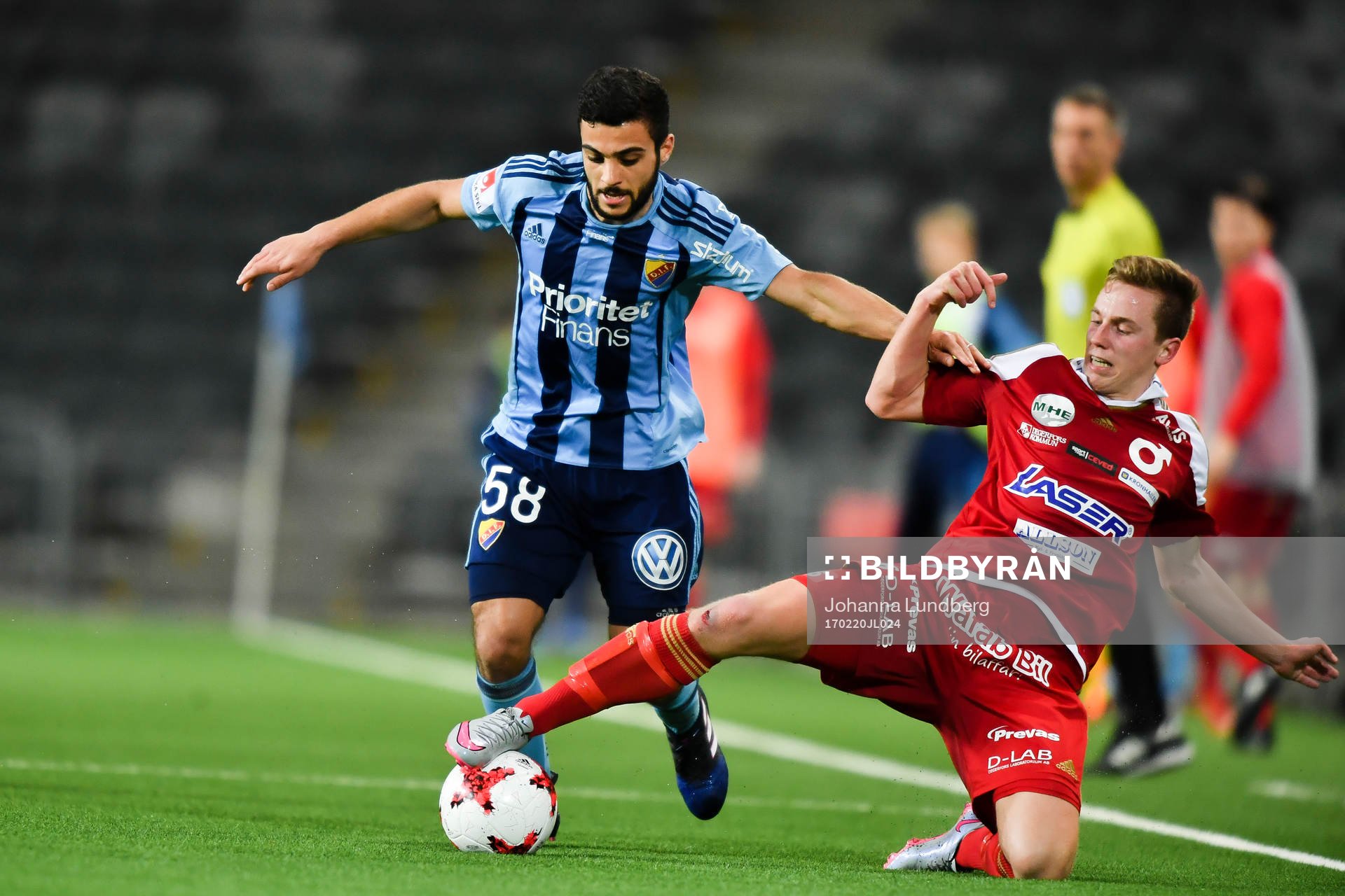 Djurgårdens Othman El Kabir och Degerfors Erik Lindell