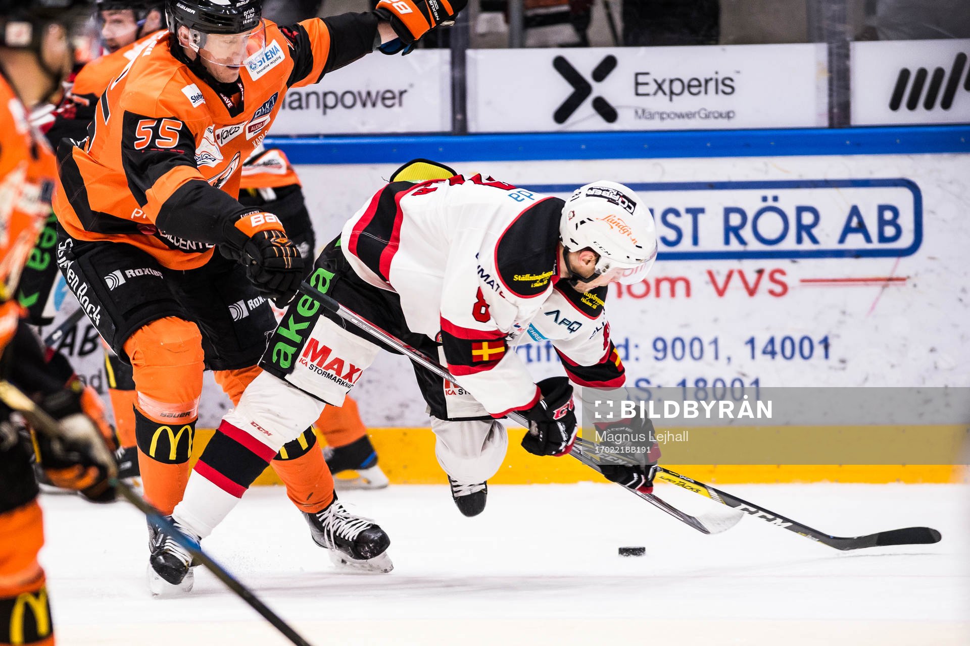 Karlskronas David Printz  och Malmö Redhawks Ilari Filppula