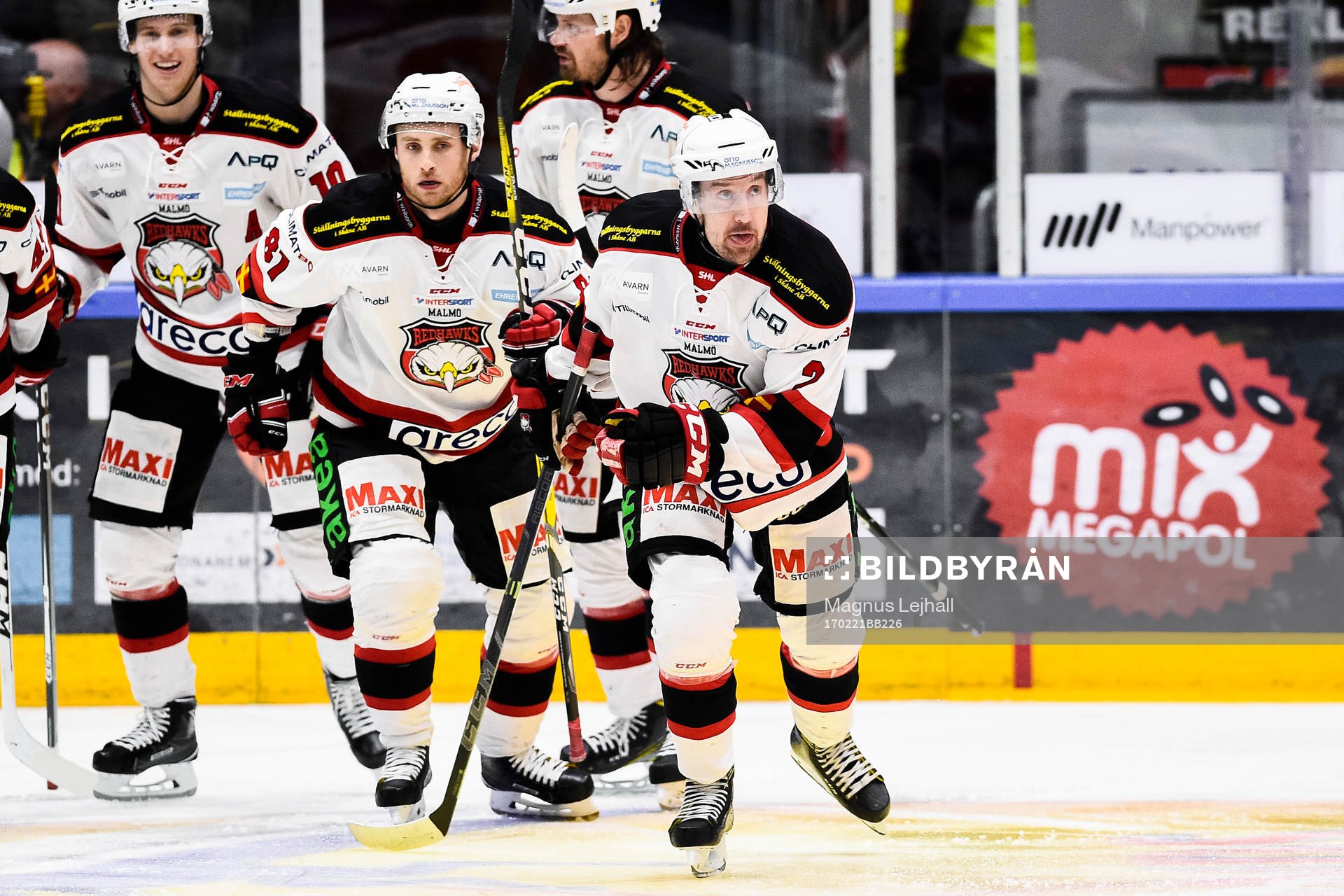 Malmö Redhawks Ilari Filppula och Erik Andersson jublar