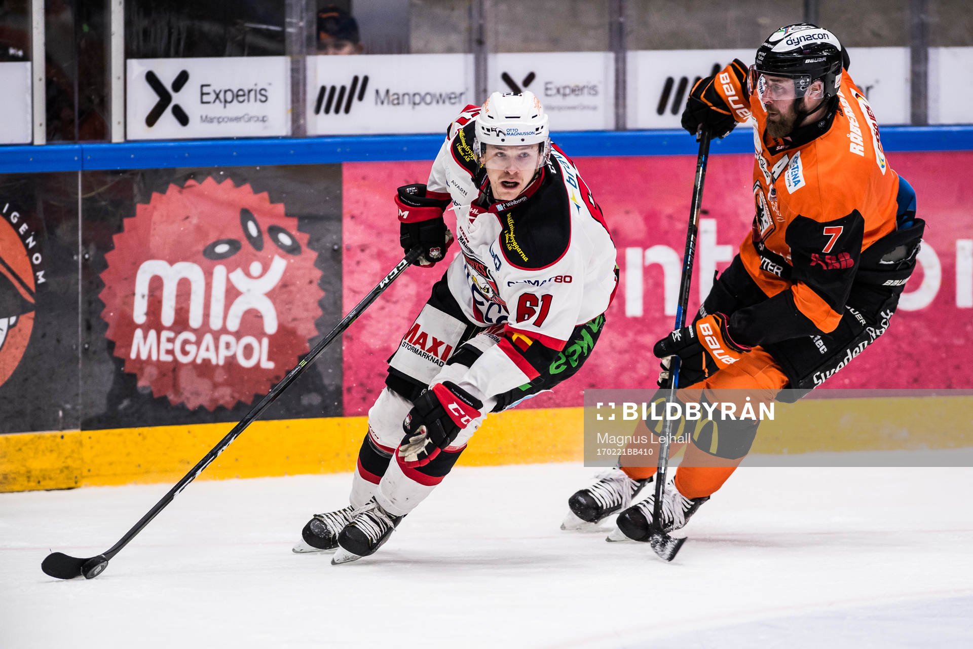 Malmö Redhawks Nicklas Jadeland och Karlskronas Mattias