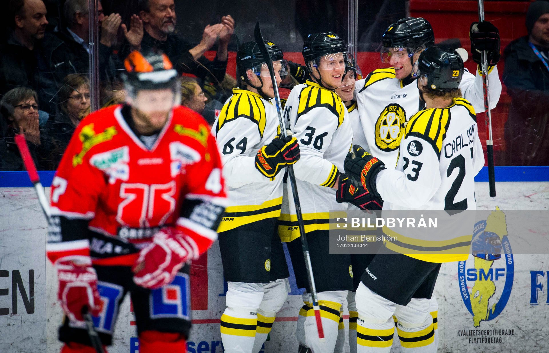 Brynäs Samuel Asklöf gör 0-5 och jublar