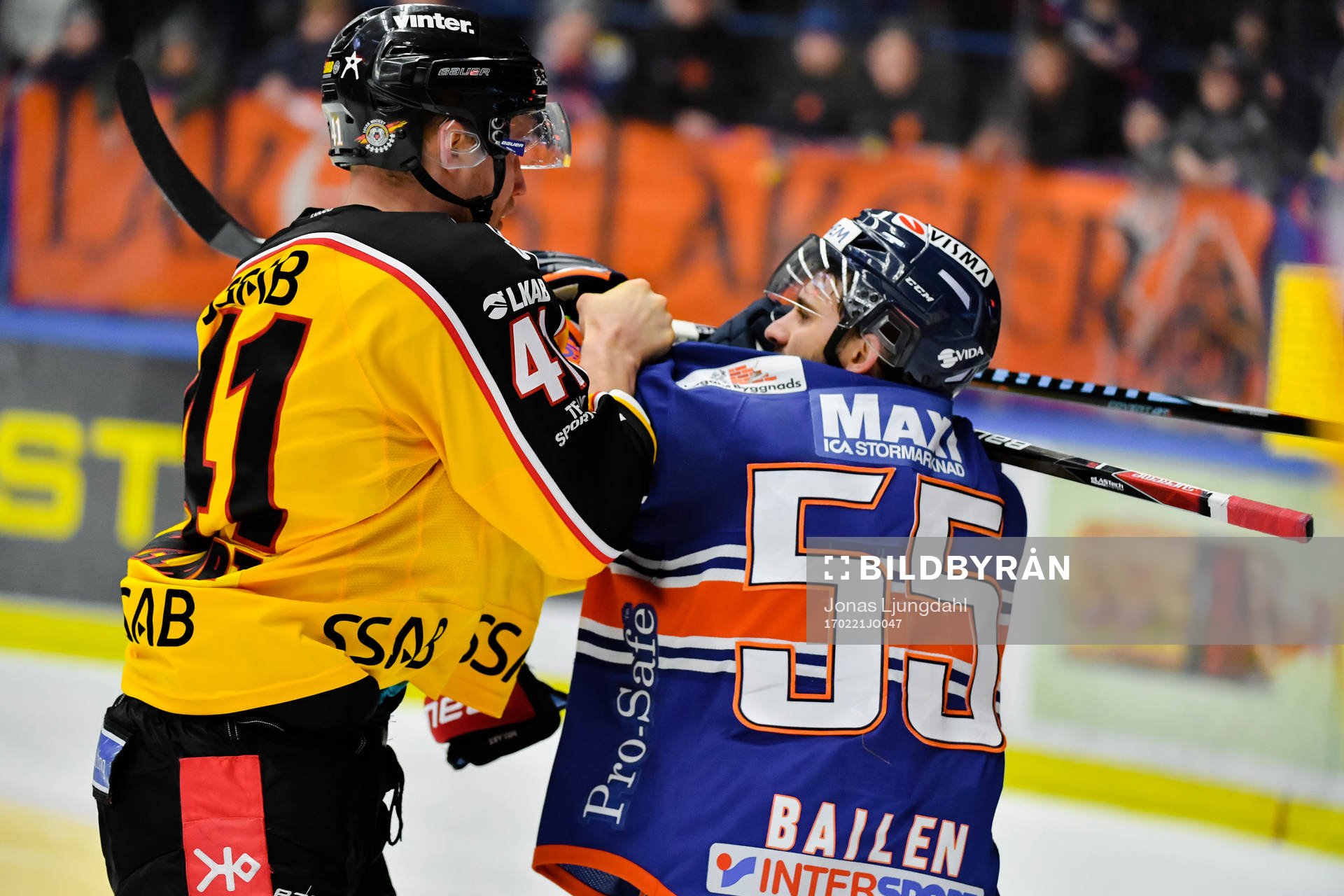 Luleås Ilari Melart och Växjös Nick Bailen