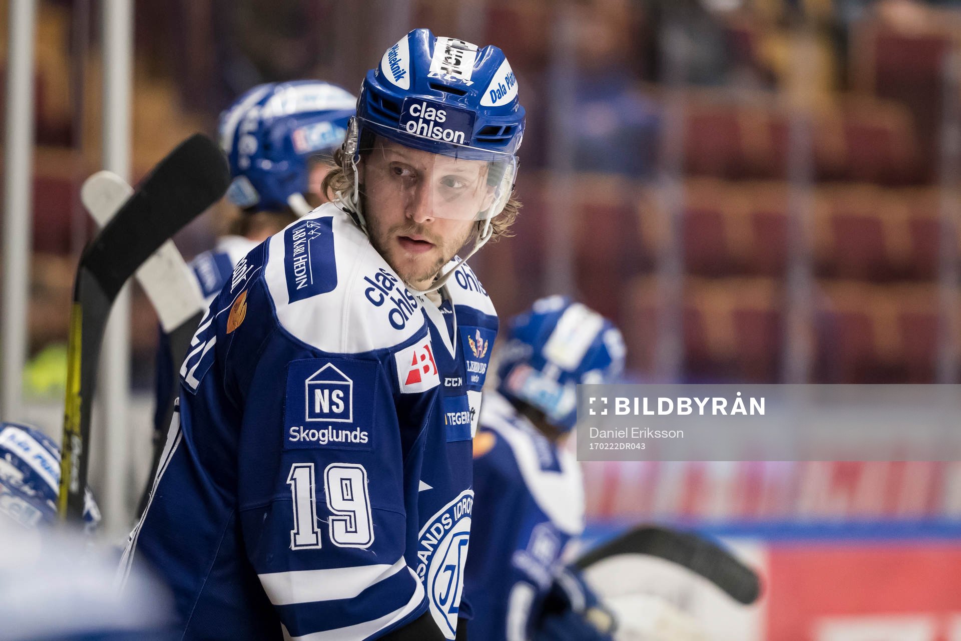 Leksands Alexander Ytterell i ishockeymatchen i SHL mellan