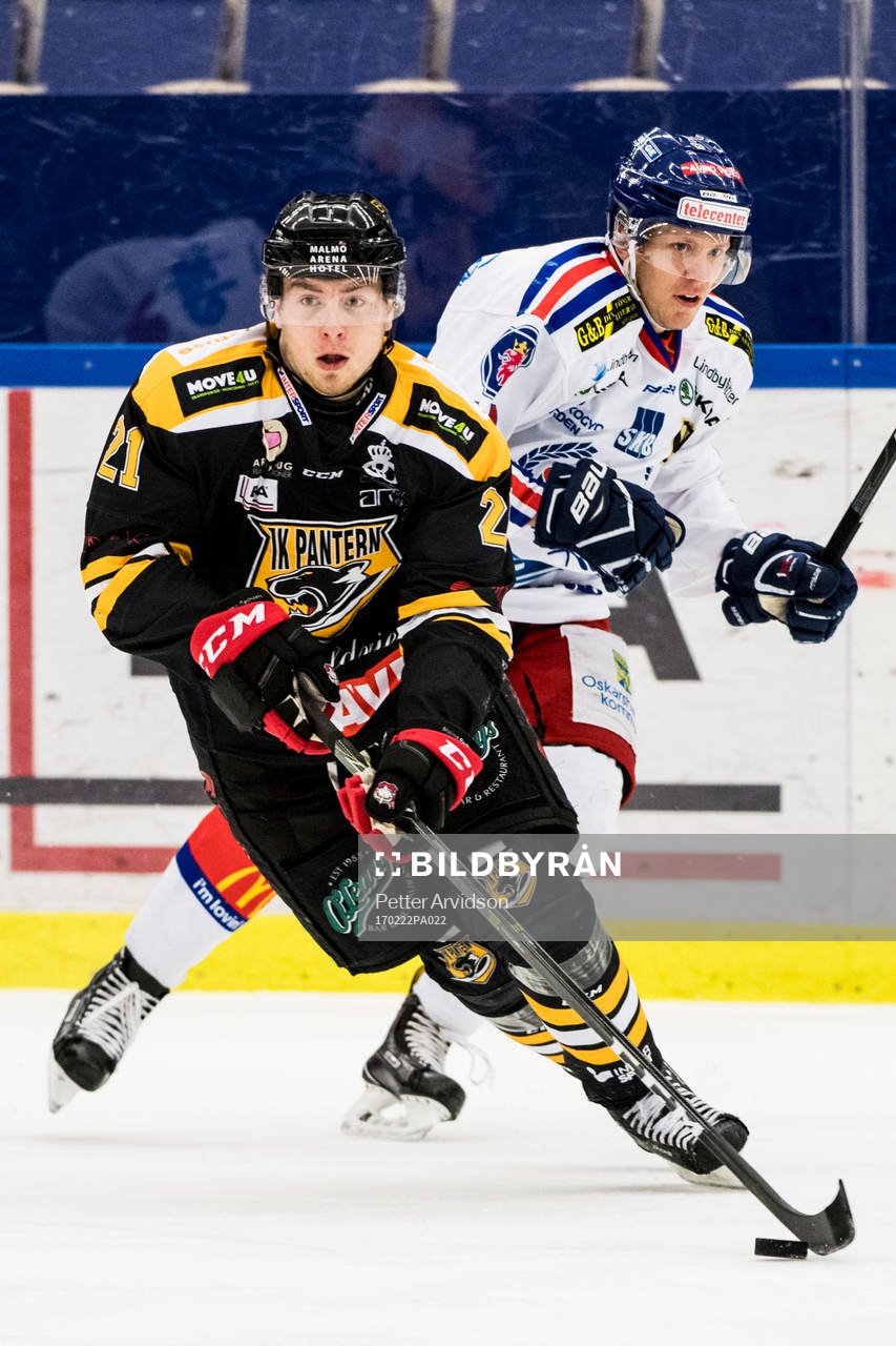 Panterns Johan Ivarsson och Oskarshamns Jonas Liwing