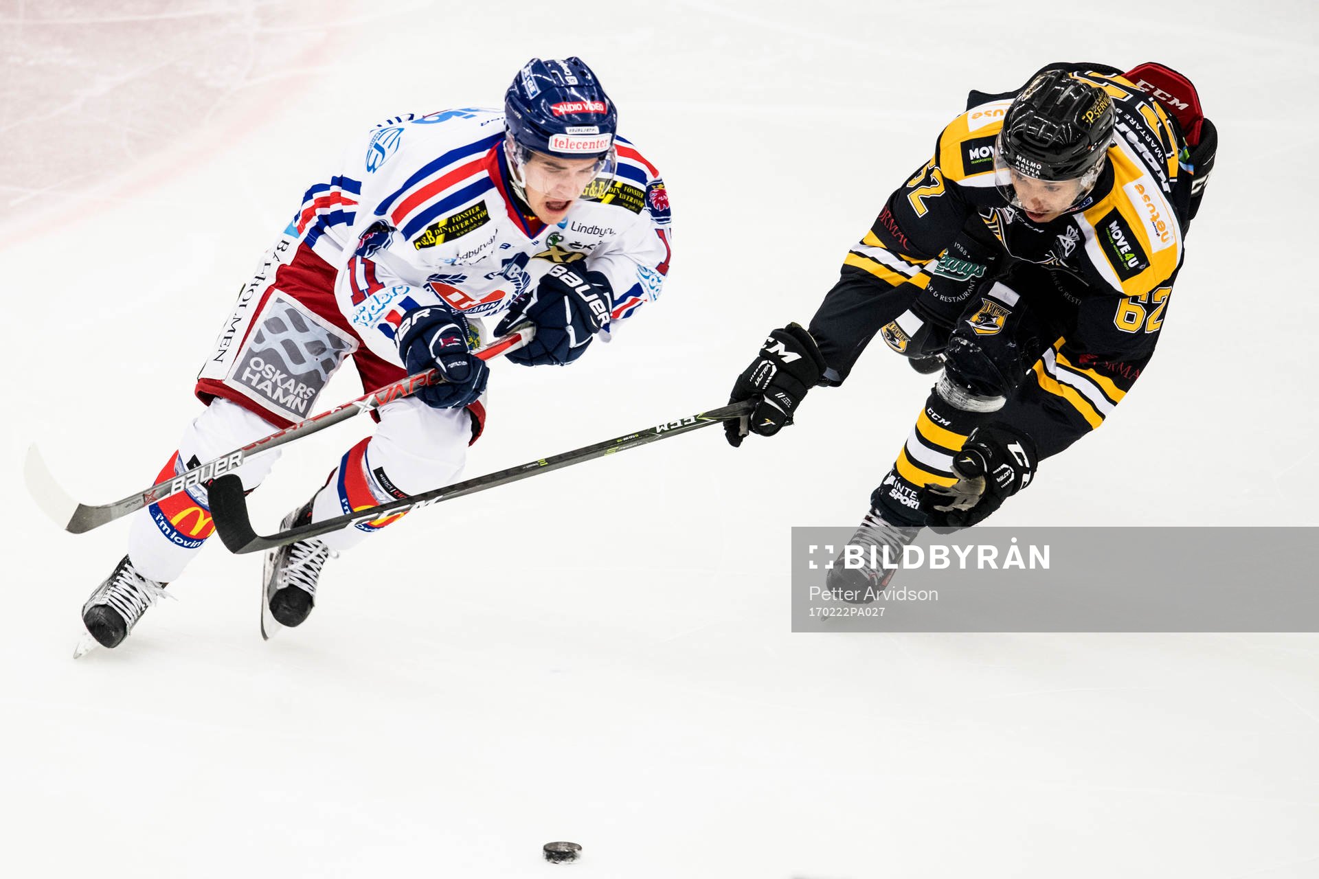 Oskarshamns Victor Löfstedt och Panterns Oscar Nord